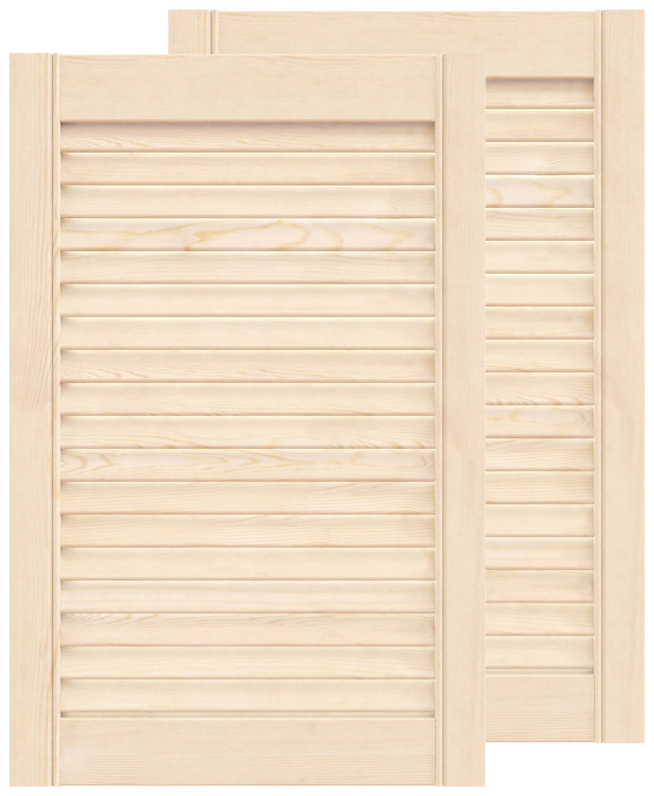 Изображение товара Жалюзийные дверки из массива сосны Timber&Style комплект 2 шт 605x344x20 мм