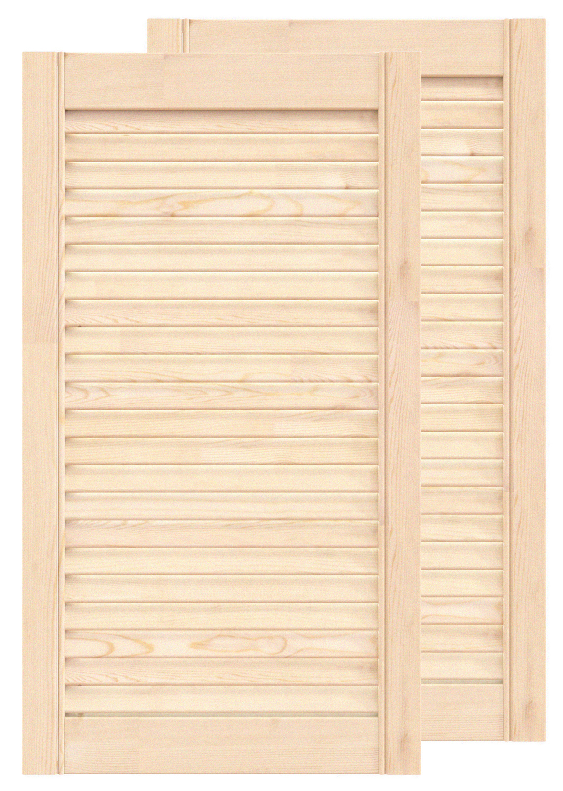Изображение товара Жалюзийная дверь Timber&Style 715x344x20 мм массив сосны комплект 2 шт