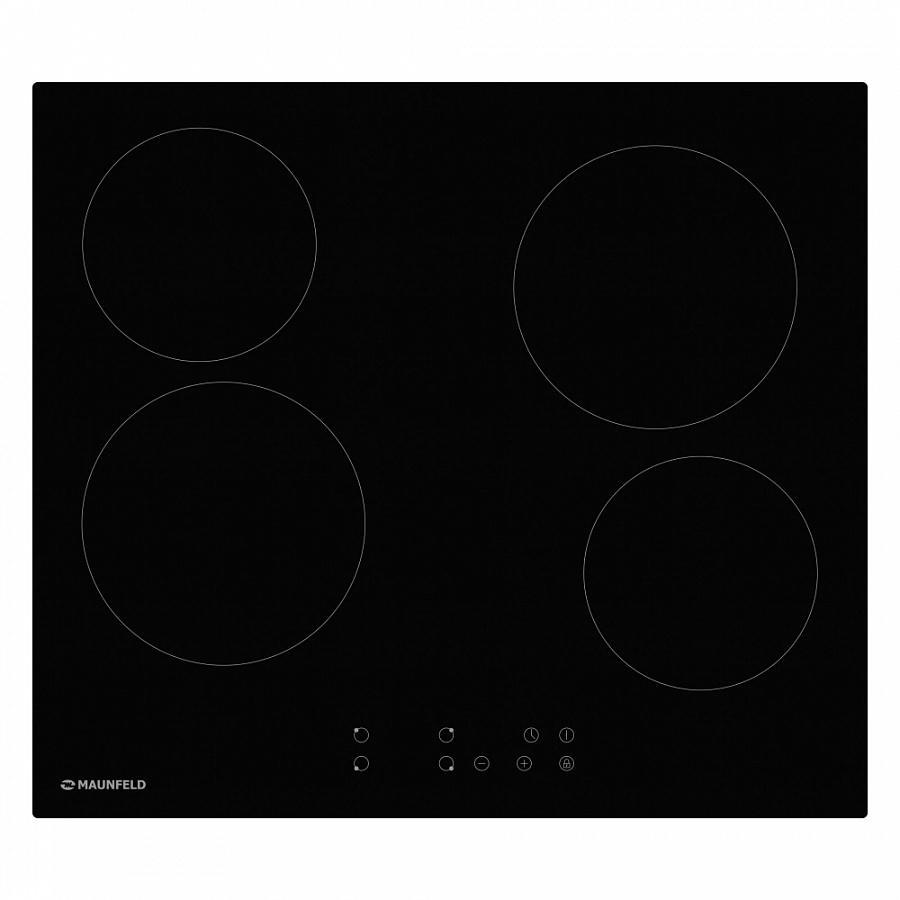 Изображение товара Стеклокерамическая варочная панель Maunfeld EVCE.594-BK 4 конфорки Черная 60 см