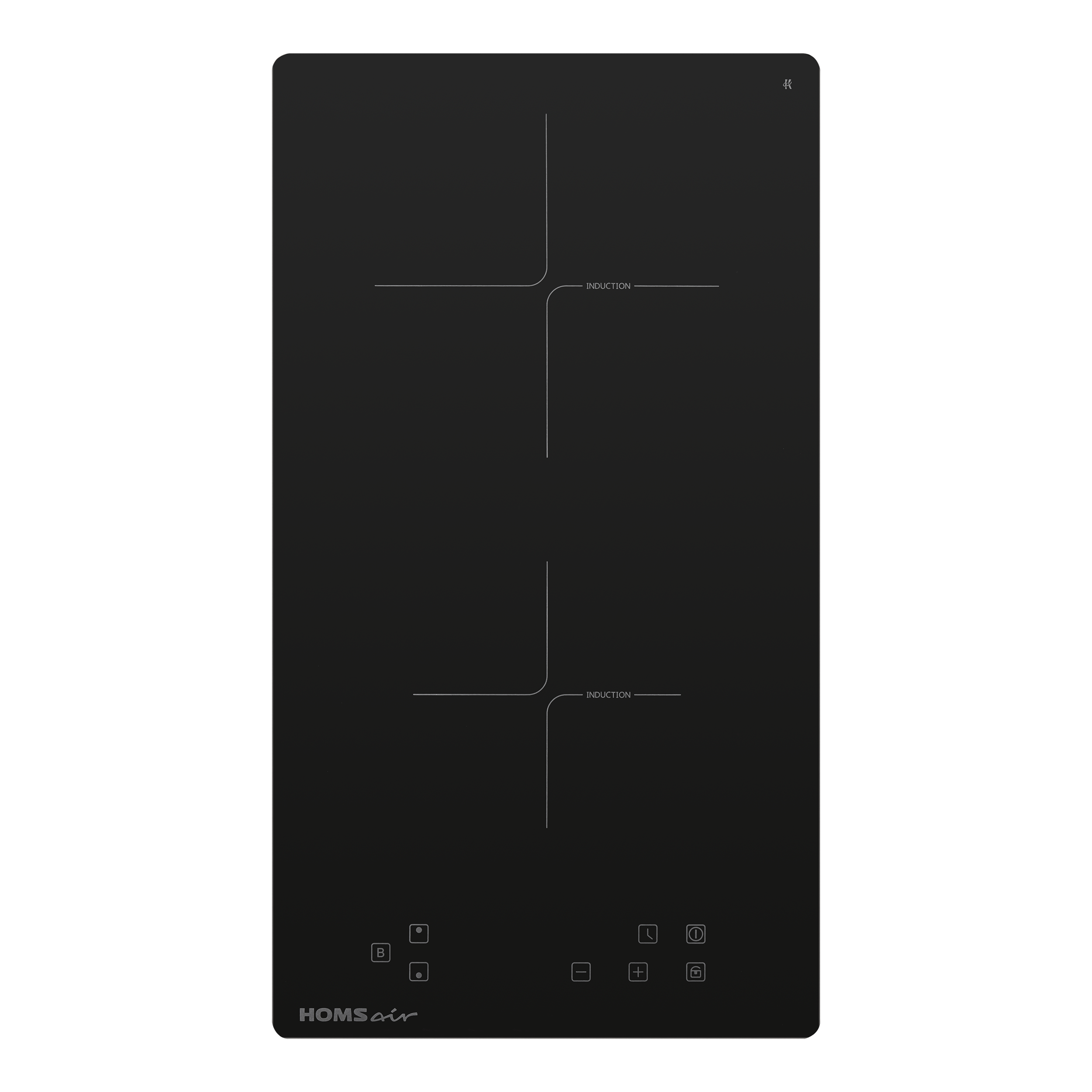 Изображение товара Индукционная варочная панель Homsair HI32BK 2 конфорки стеклокерамика черная