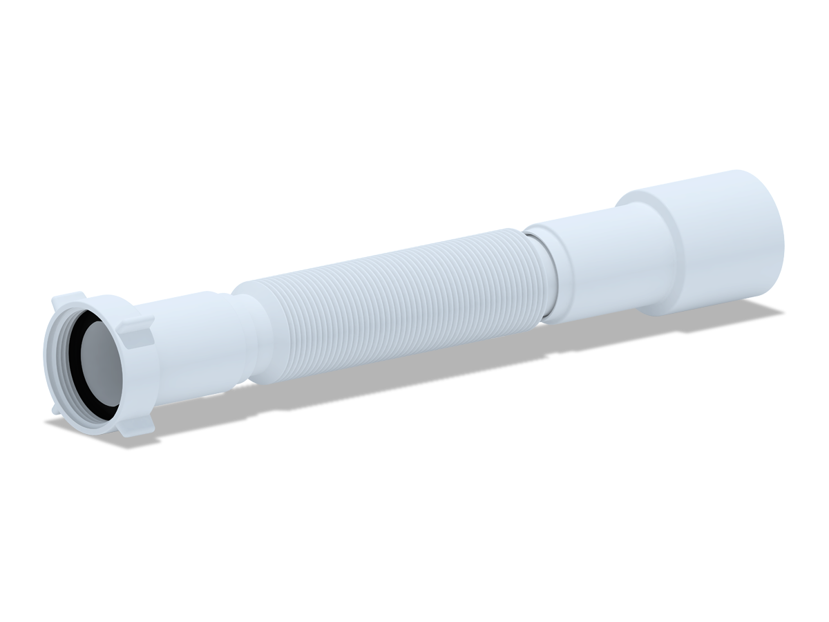 Изображение товара Гофрированная сливная труба АНИ ПЛАСТ K106 1.1/2" на 40/50 мм, длина 360-800 мм