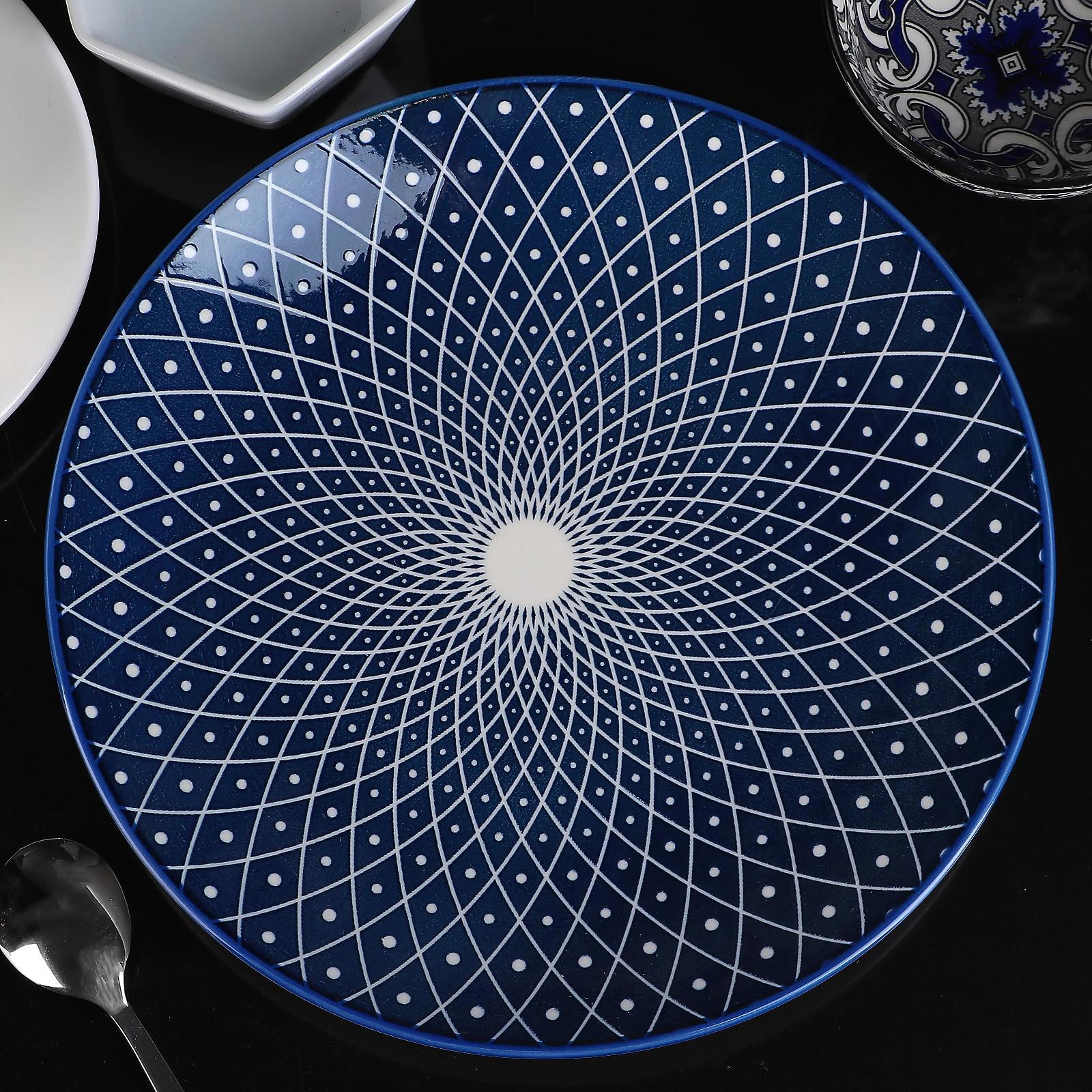 Изображение товара Тарелка Доляна 3324316 21.70x2.30x21.70 см керамика цвет синий