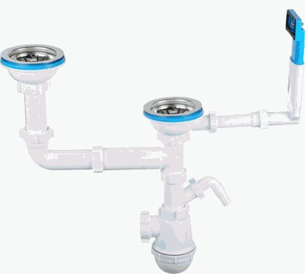 Изображение товара Сифон для раковины Ани пласт Грот A7700 белый двойной выпуск