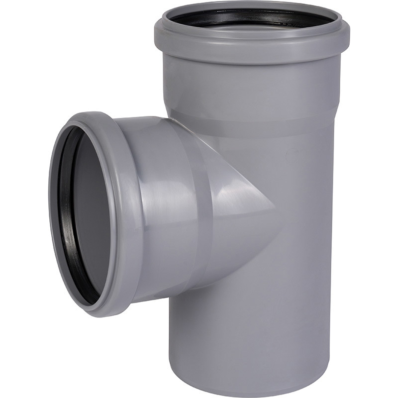 Изображение товара Тройник канализационный Ostendorf 110x110x87 полипропилен серый 1 шт