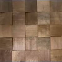 Изображение товара Деревянная мозаика термо-ольха коричневая 0.53 м² 88 шт.