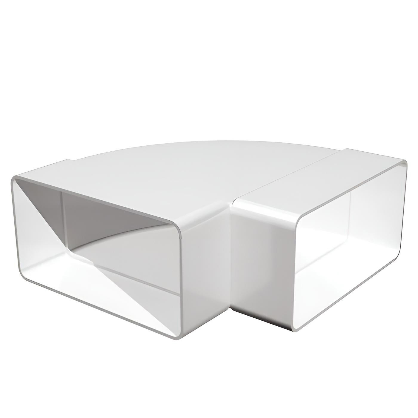 Изображение товара Колено горизонтальное 90 для плоских воздуховодов 55х110 мм ТАГИС белый ПВХ