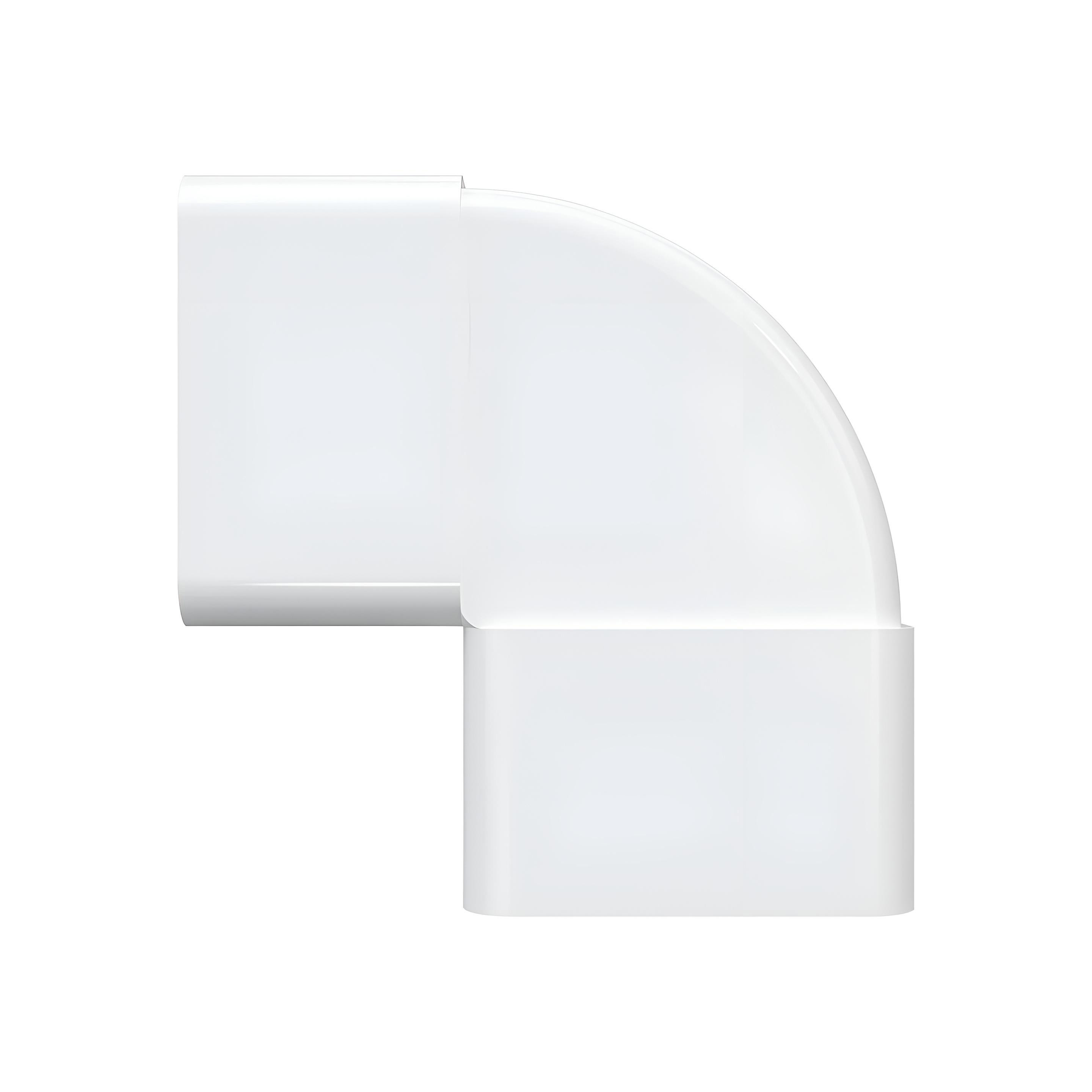 Изображение товара Колено вертикальное 90° для плоских воздуховодов ТАГИС 60х120 мм белый ПВХ