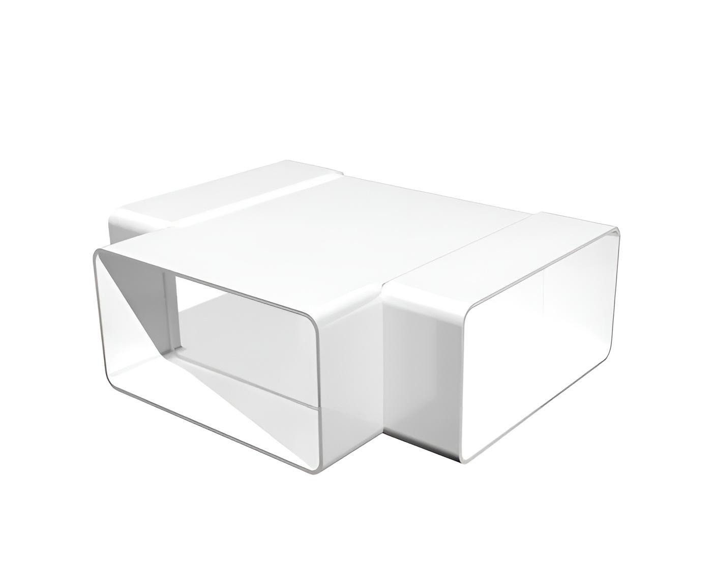 Изображение товара Тройник для плоских воздуховодов Тагис 60x204 мм Т-образный пластик белый