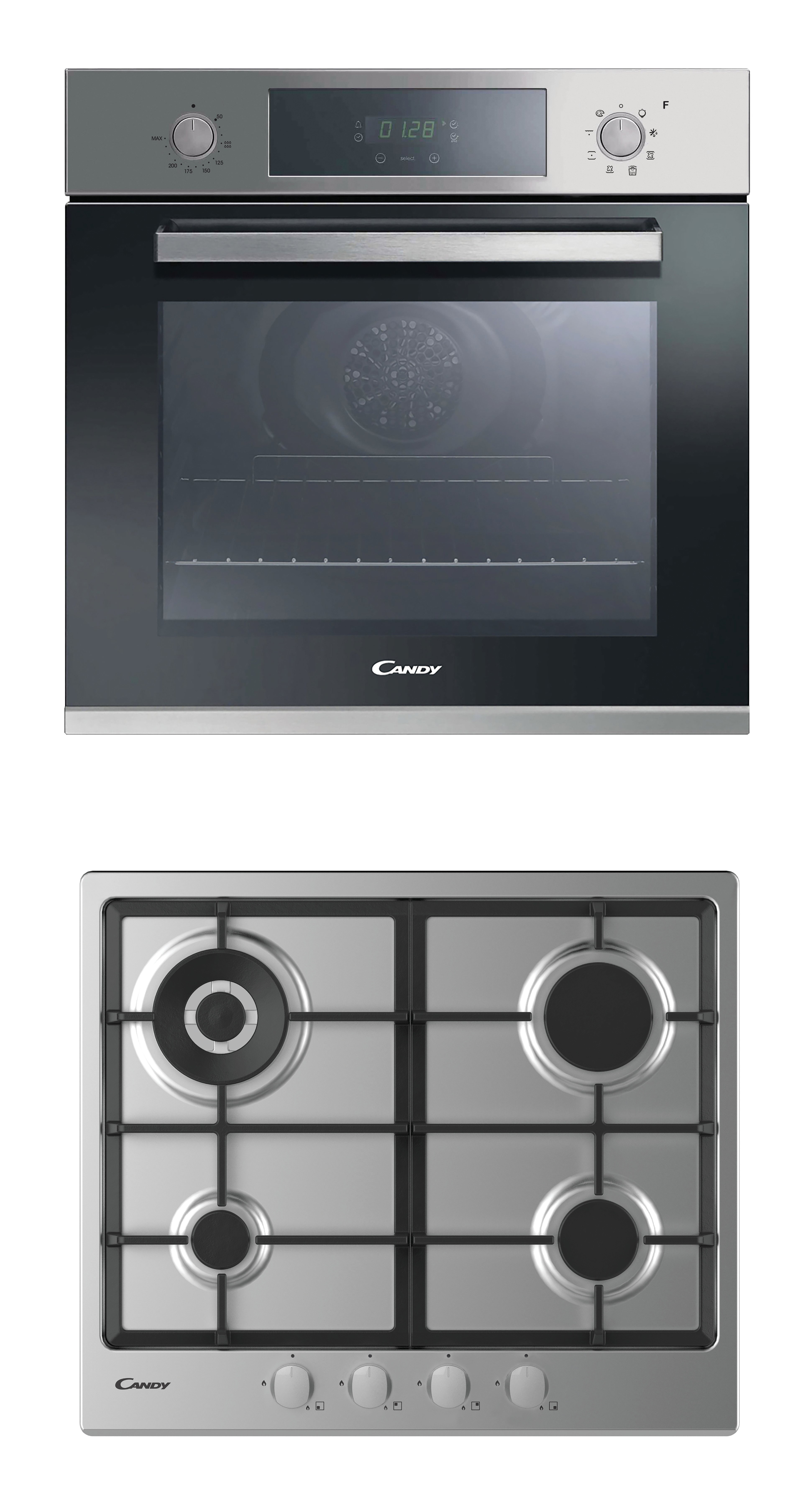 Изображение товара Комплект бытовой техники 2 предмета Candy FCP605X/ECHG6 цвет серый