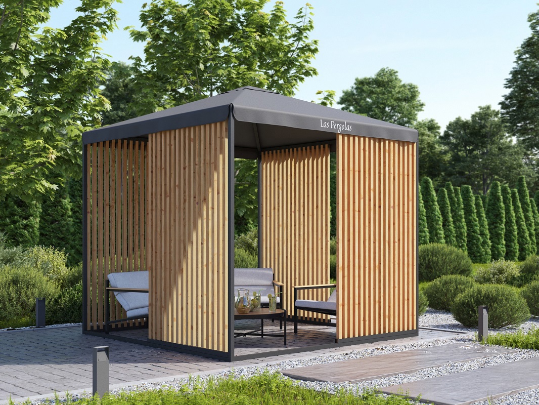 Изображение товара Беседка Laspergolas 0501 квадрат черный 280x268 см