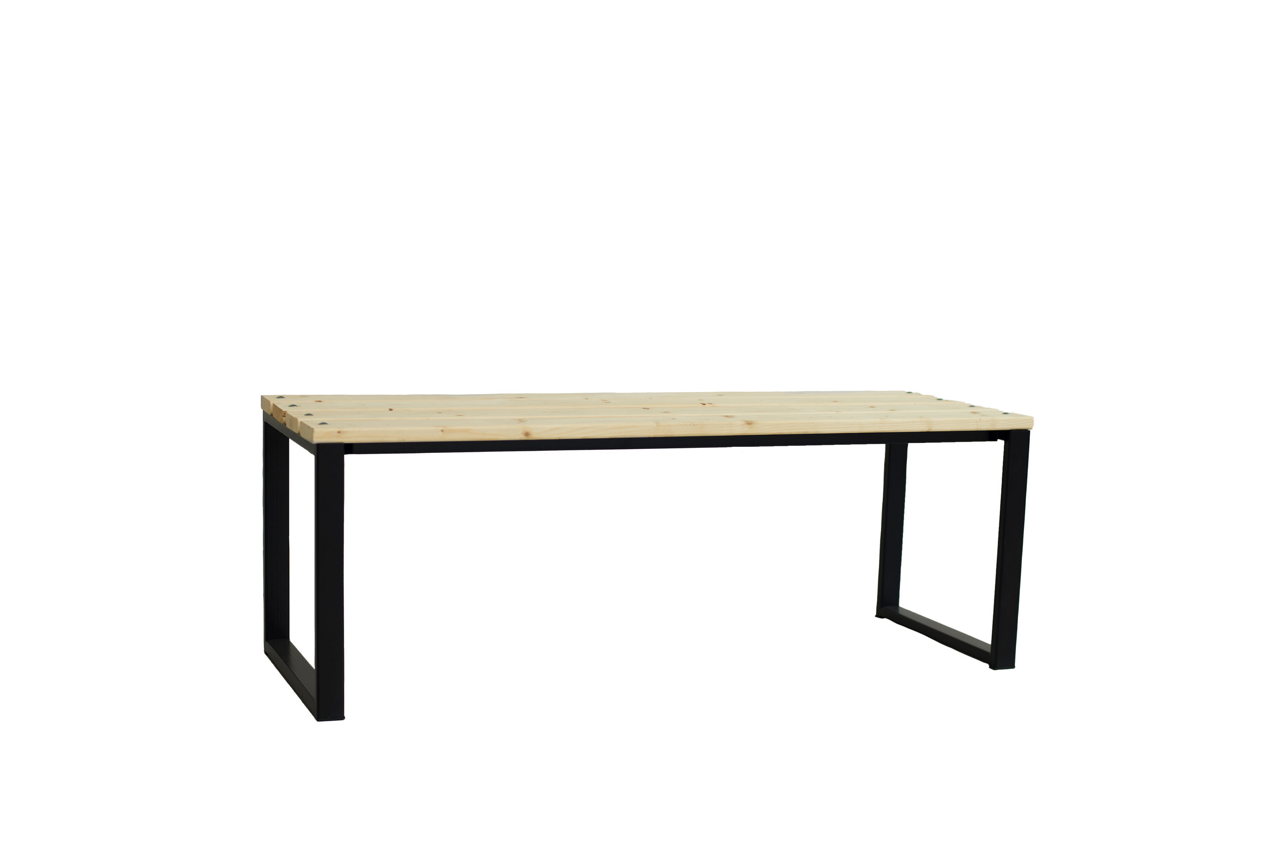 Изображение товара Садовая скамья Лофт 117 см черный древесина и металл надежная устойчивая стильная