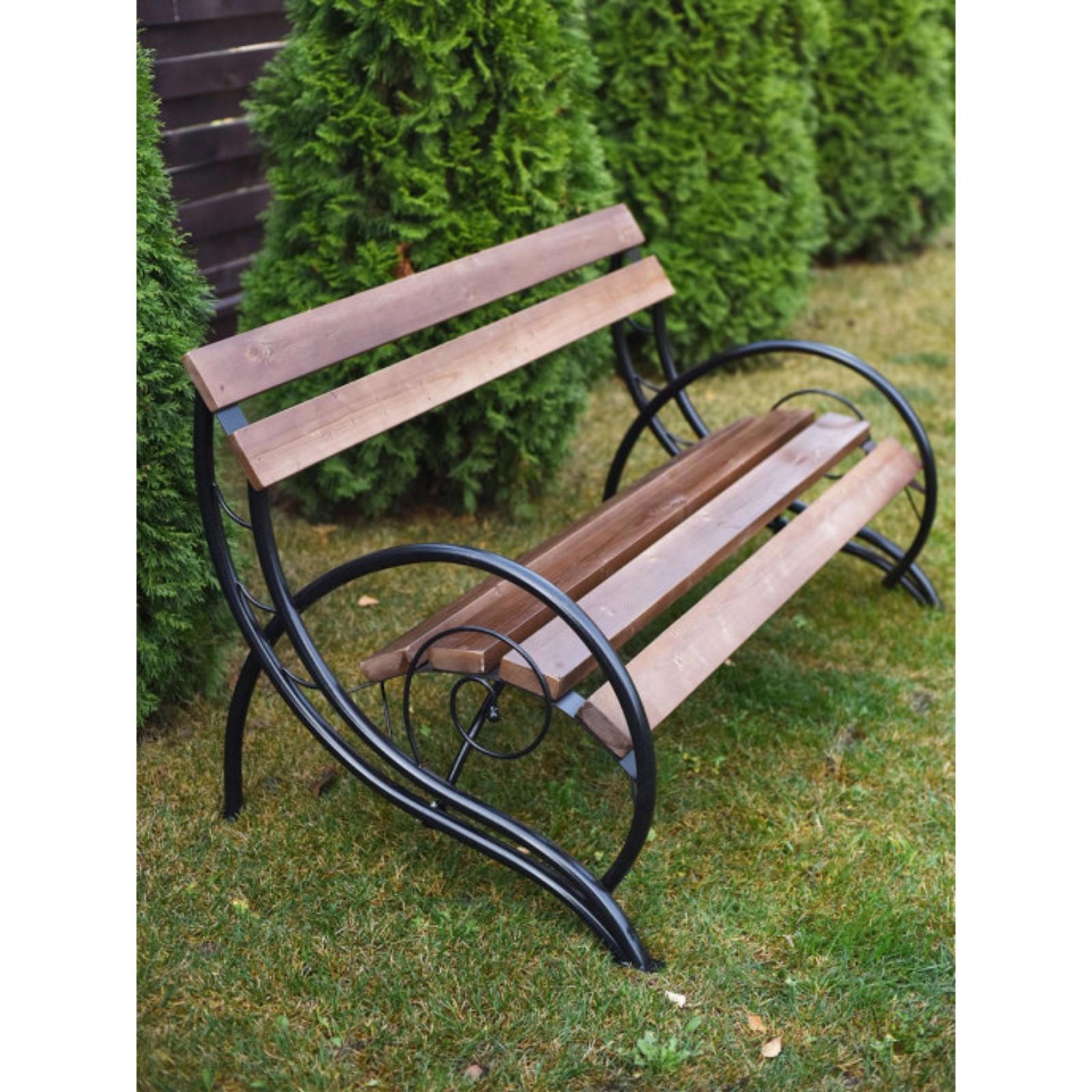 Изображение товара Садовая скамья Добропаровъ 150х45х52 см дерево бежевый для дачи и сада