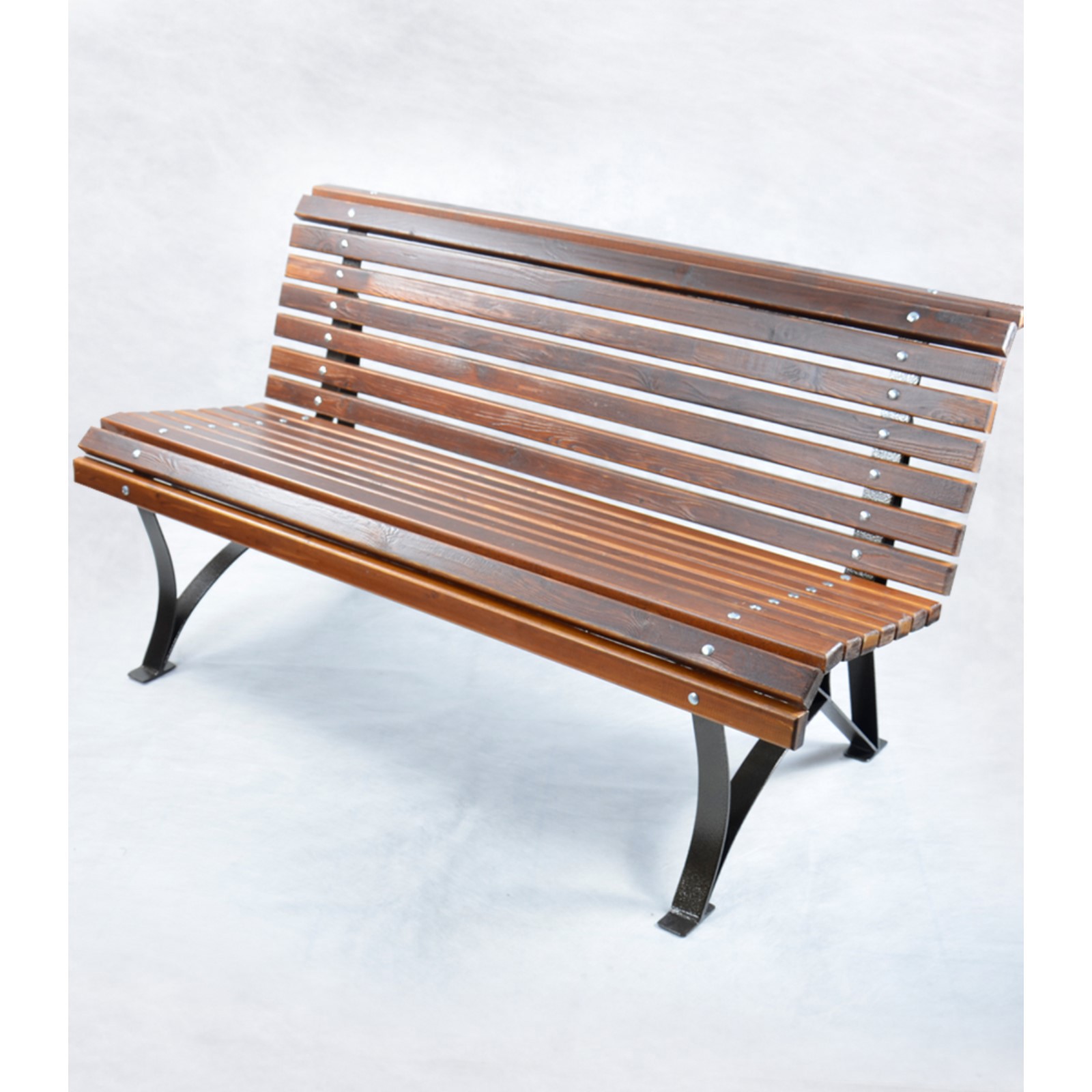 Изображение товара Садовая скамья Добропаровъ 150x80x80 см из дерева коричневая для дачи и сада