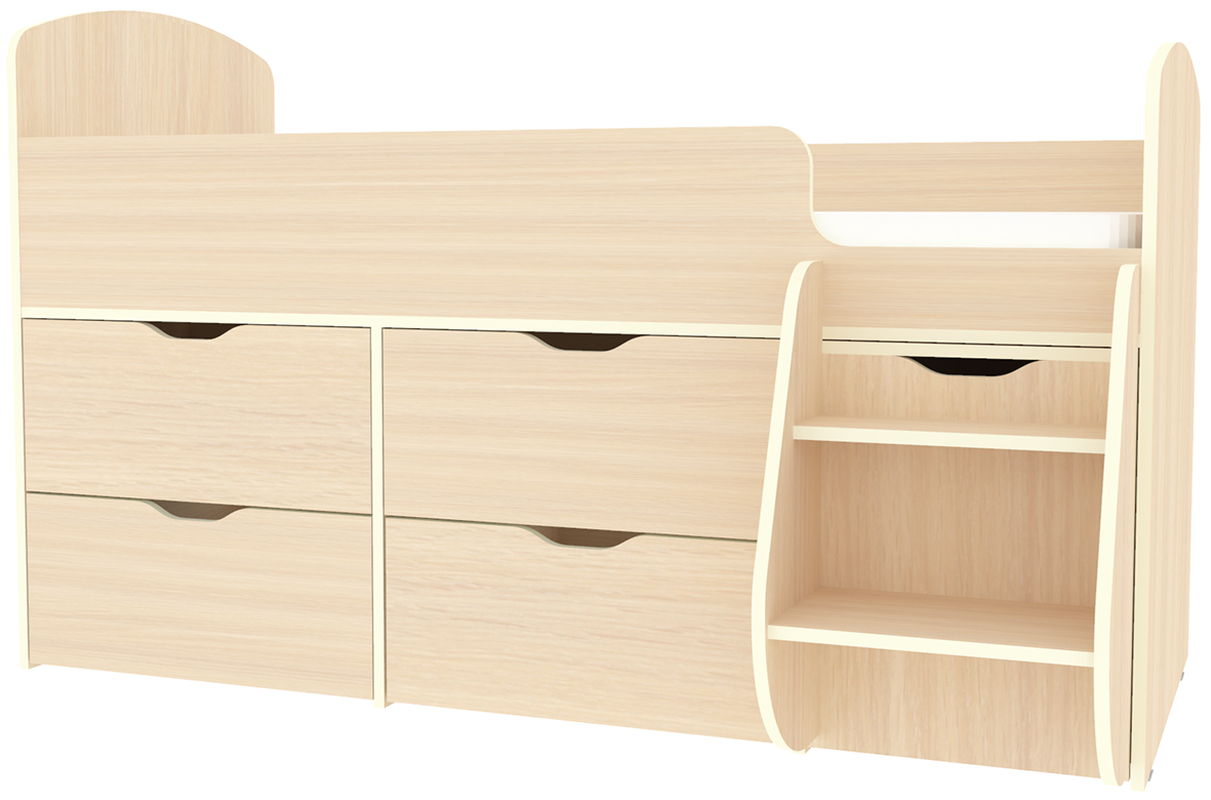 Изображение товара Кровать Кариви КИВи 164x101x98.30 см ЛДСП цвет дуб молочный