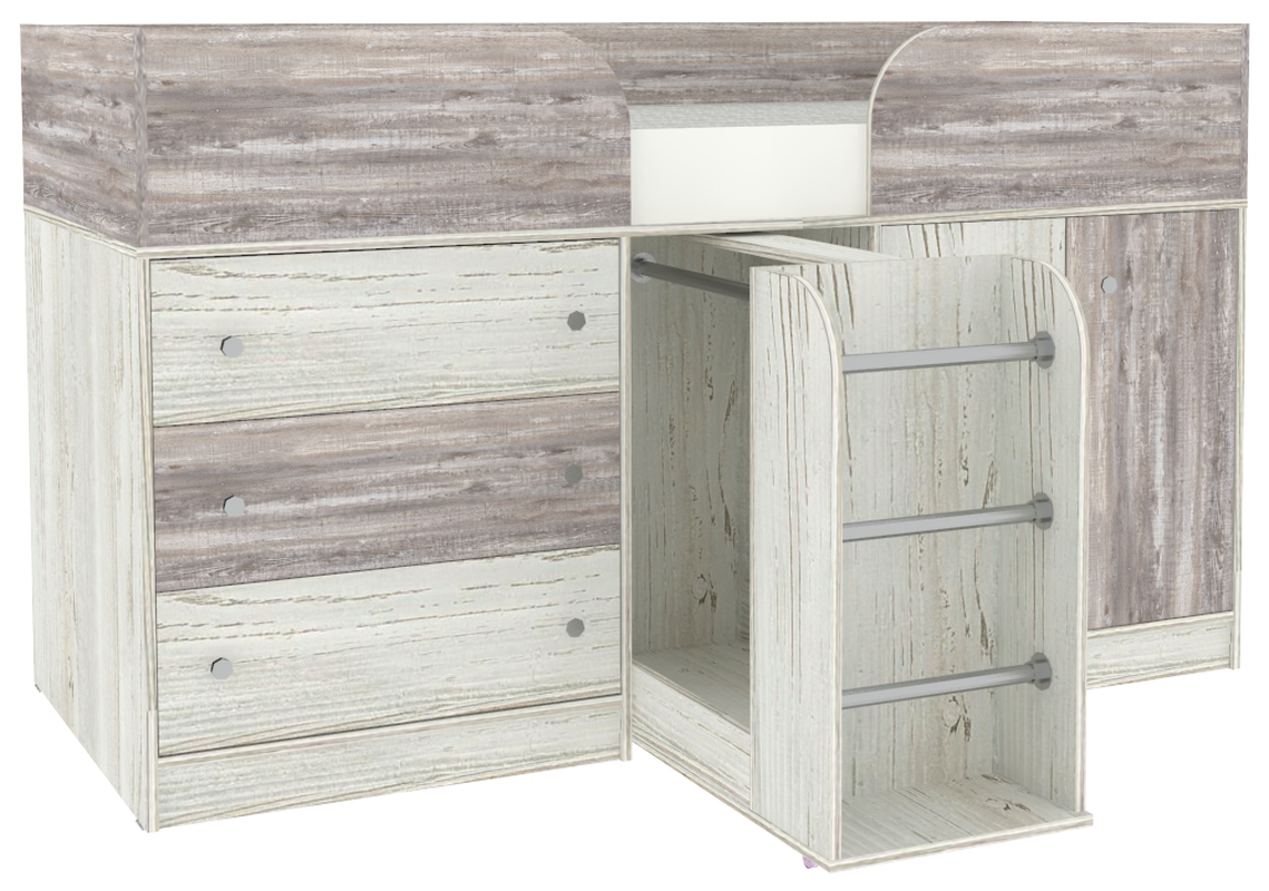 Изображение товара Кровать Кариви КИВи 184x113x84 см ЛДСП цвет бетон 00024-30-31-00