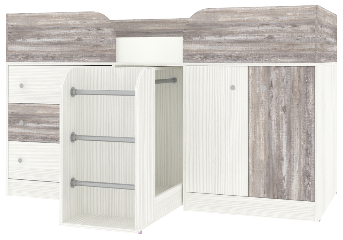 Изображение товара Кровать Кариви КИВи 183.40x108.70x83.40 см светлое дерево ЛДСП