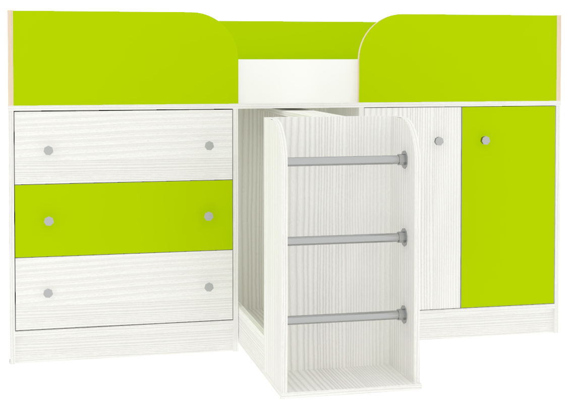 Изображение товара Кровать Кариви КИВи 184x113x84 см ЛДСП цвет белый 00024-33-24-00