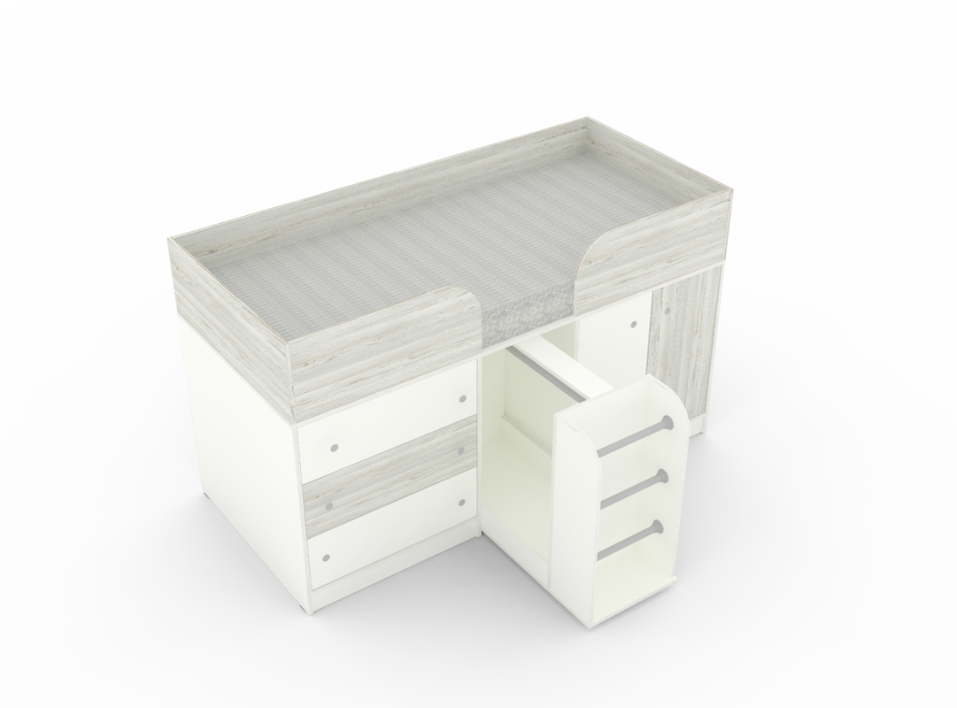 Изображение товара Кровать Кариви КИВи 184x113x84 см ЛДСП цвет белый 00024-33-30-00