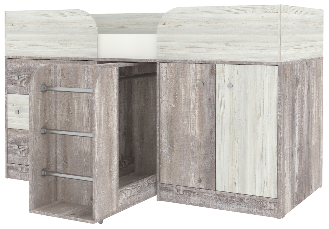 Изображение товара Кровать Кариви КИВи 184x113x84 см ЛДСП цвет бетон для детской комнаты