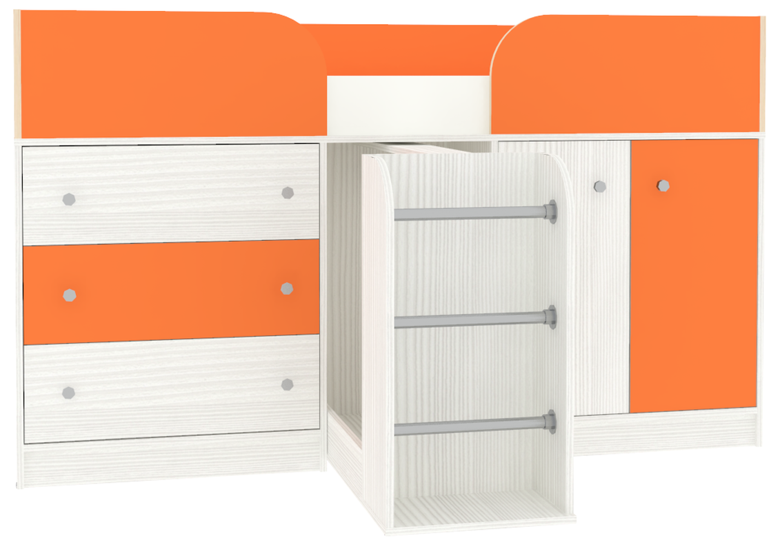 Изображение товара Кровать Кариви КИВи 184x113x84 см ЛДСП цвет оранжевый 00024-33-20-00