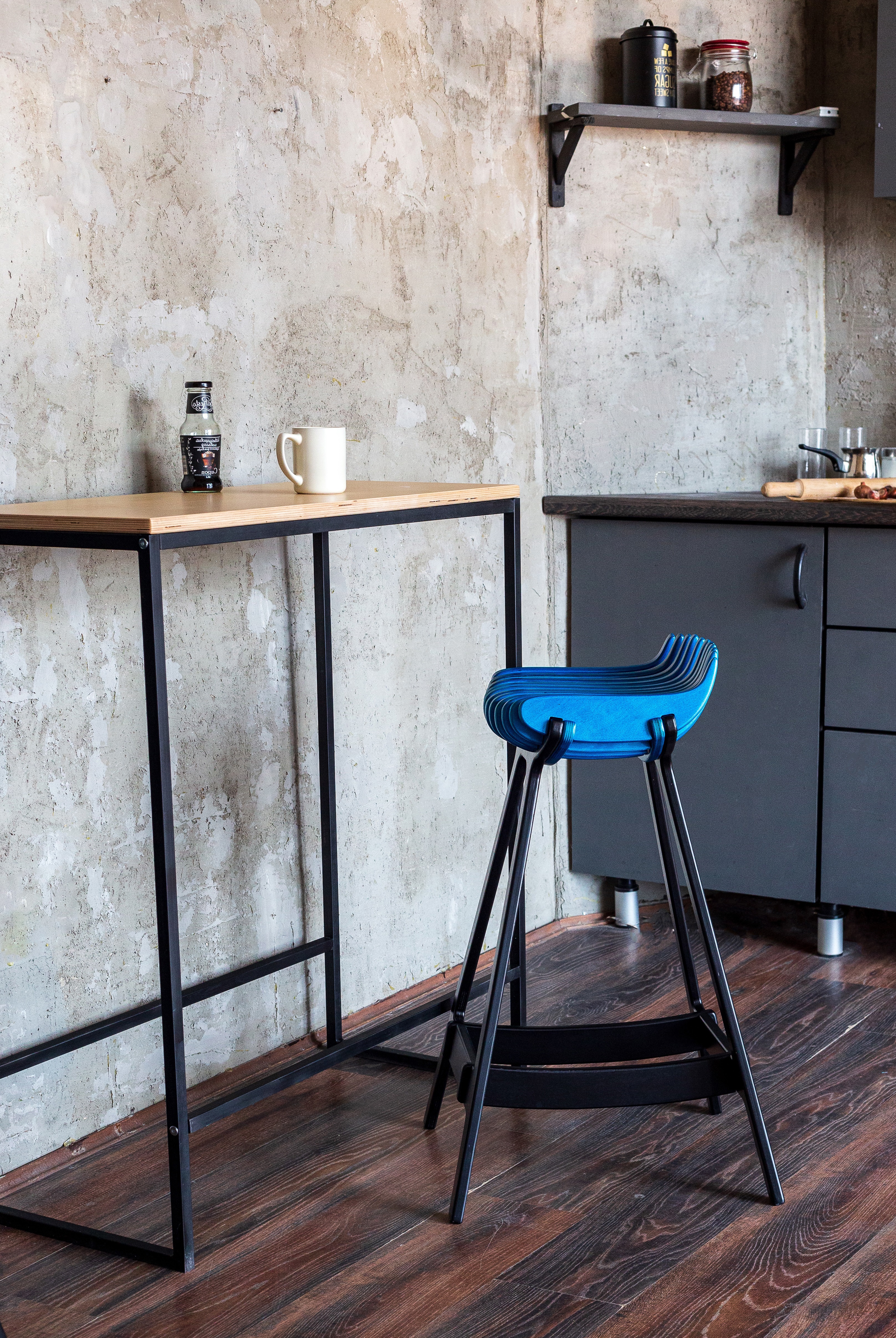 Изображение товара Барный стул Playwoods Chair 44x75x42 цвет синий