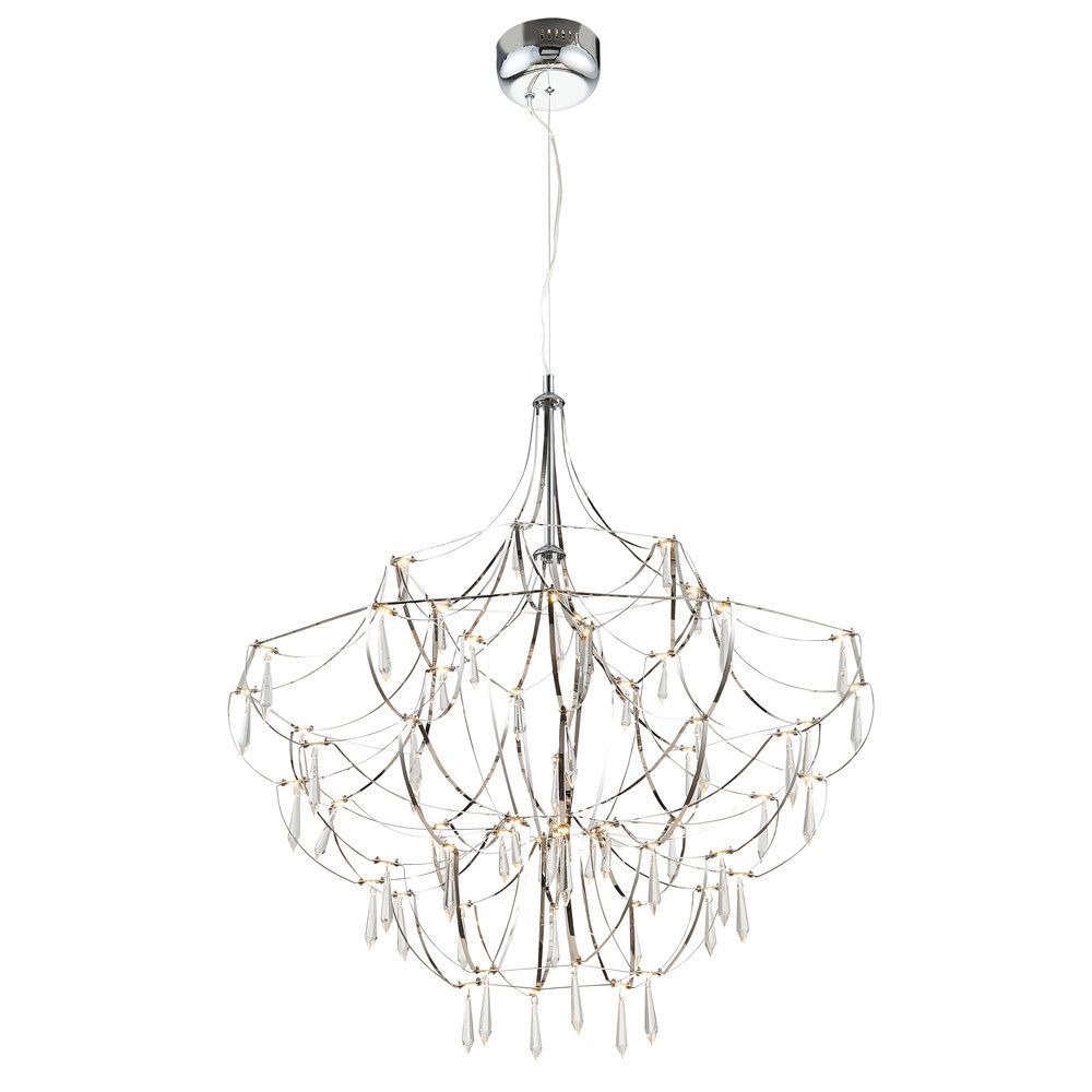 Изображение товара Подвесная светодиодная люстра SIMPLE STORY 1019-LED43PL стилю модерн в сером хроме