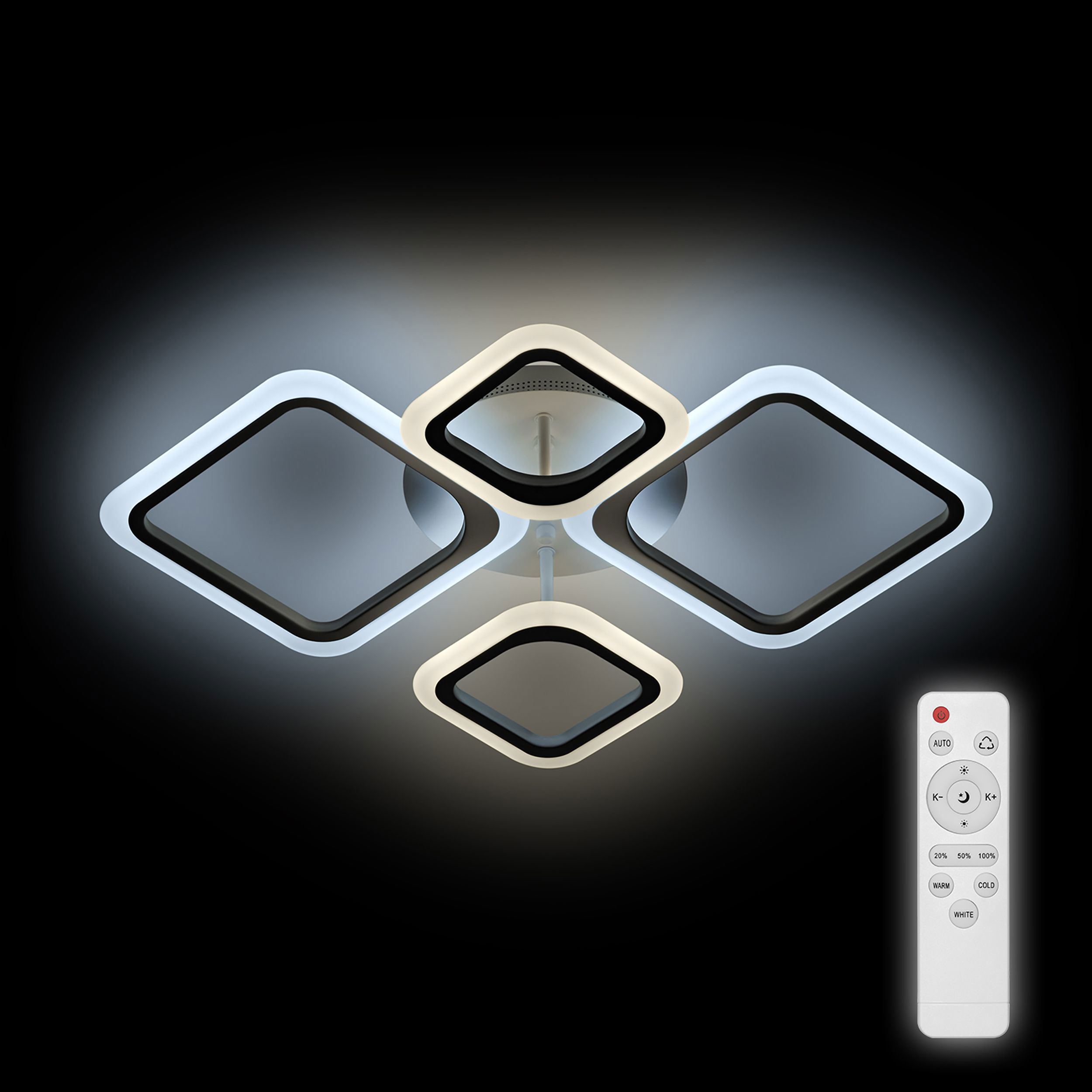 Изображение товара Люстра потолочная светодиодная RITTER 52033 7 Trivento 25 м² теплый белый свет цвет белый