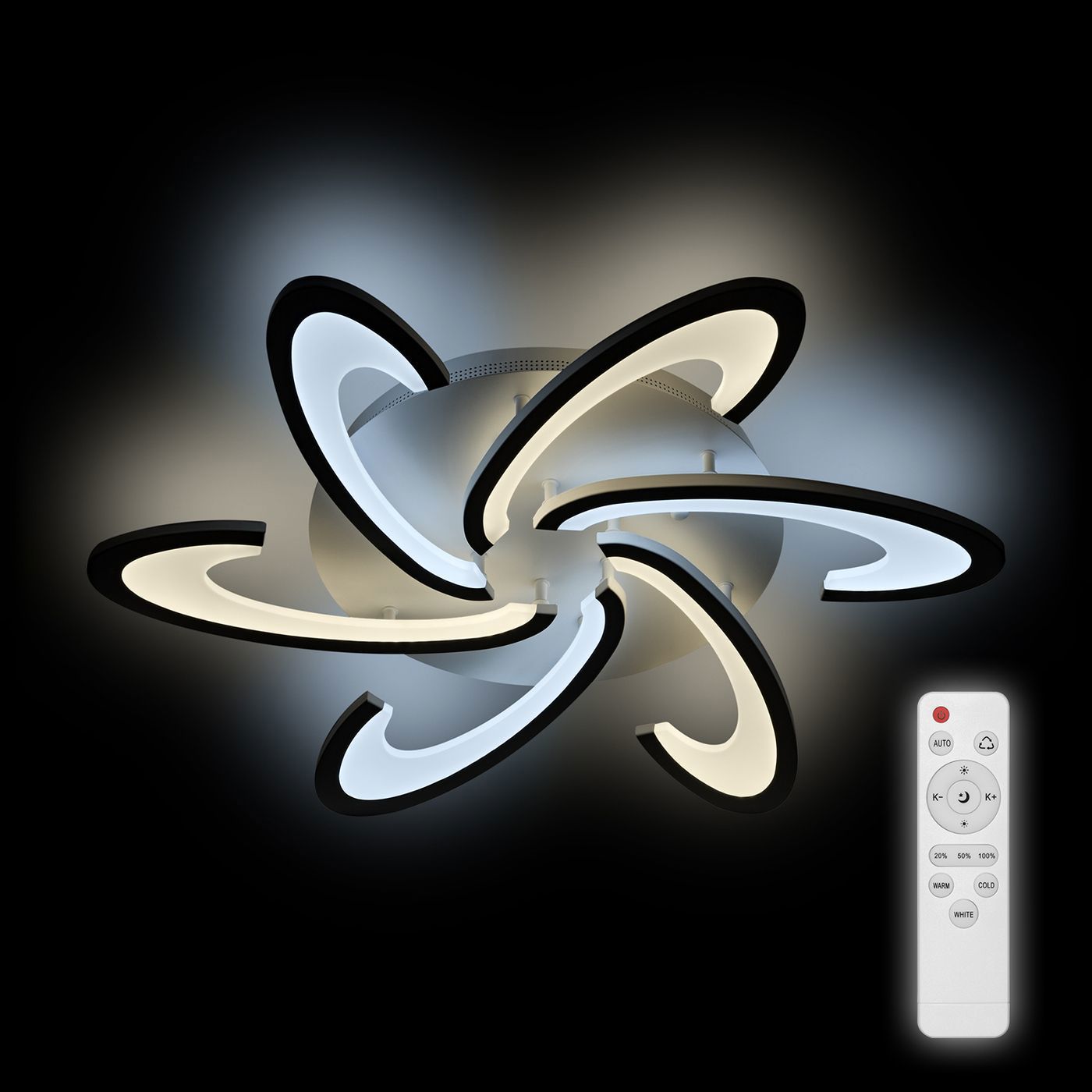 Изображение товара Люстра потолочная светодиодная RITTER 52019 1 Malta 35 м² теплый белый свет цвет белый