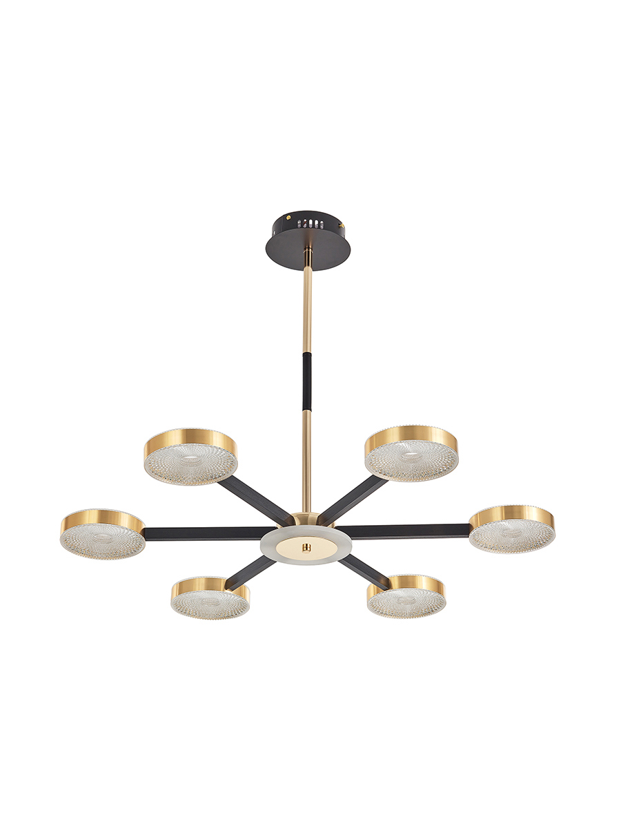 Изображение товара Светодиодная люстра на штанге Arte Perfetto Luce 120W черный золото современная стильная