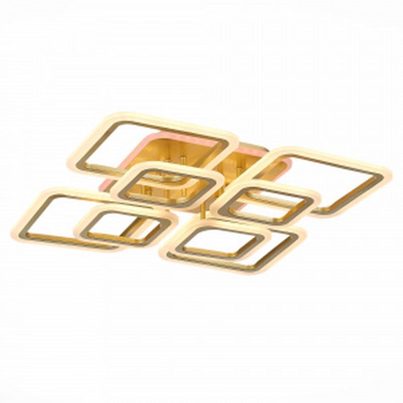 Изображение товара Светильник настенно-потолочный светодиодный EVOLUCE SLE900122-08RGB Serenity 28 м² теплый белый свет цвет золото