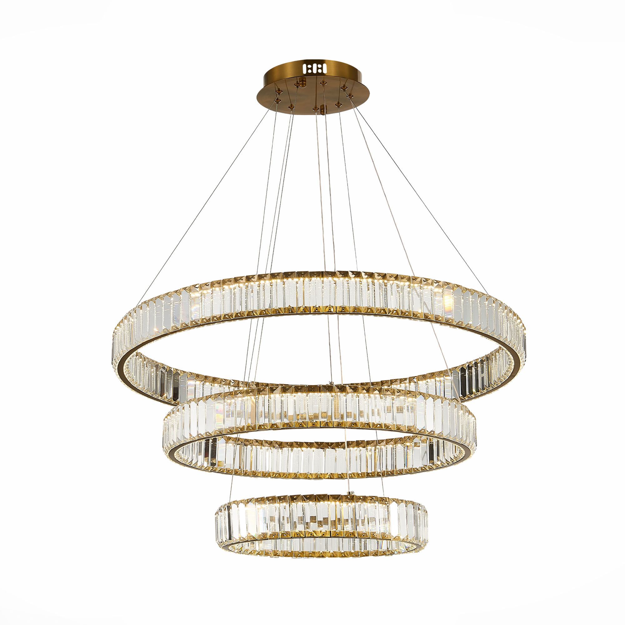 Изображение товара Люстра подвесная светодиодная ST LUCE SL1622.303.03 Tivoli 43 м² нейтральный белый свет цвет золото