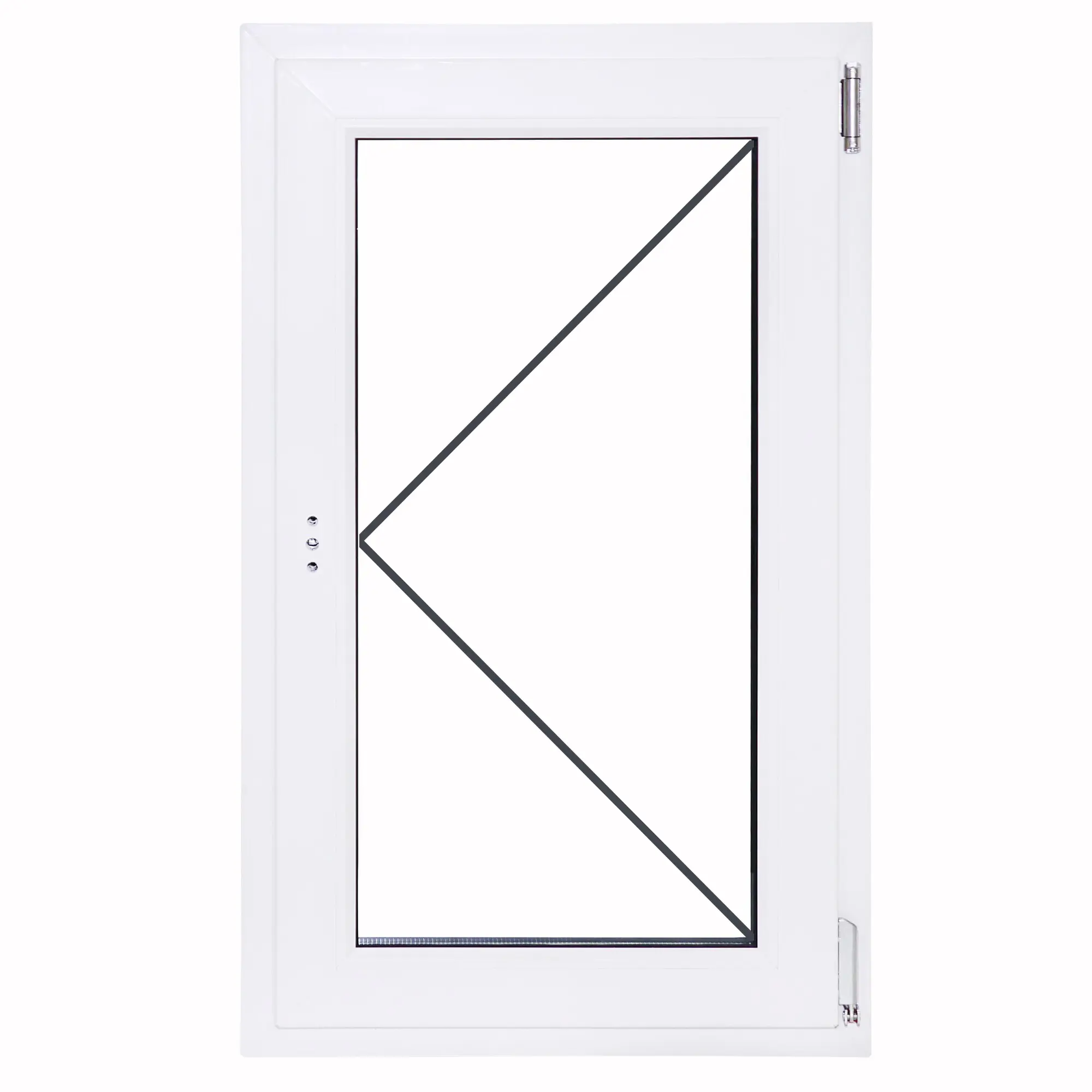 Окно пластиковое ПВХ VEKA одностворчатое 1000x600 мм (ВхШ) стекло 4 мм поворотное белый/белый