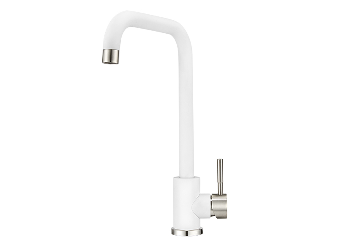 Изображение товара Смеситель для кухни однорычажный Granula 4033 излив 26.5 см цвет белый