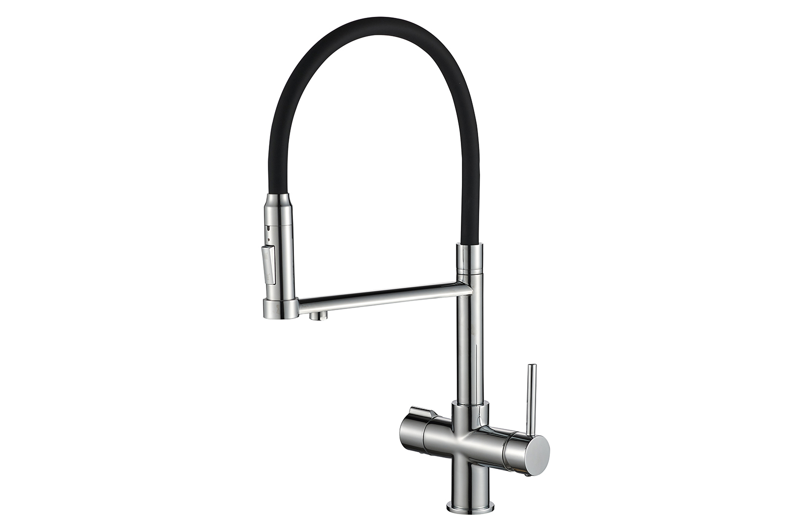 Изображение товара Смеситель для кухни однорычажный Steel hammer Sh 2003 излив 21.6 см цвет серебристый