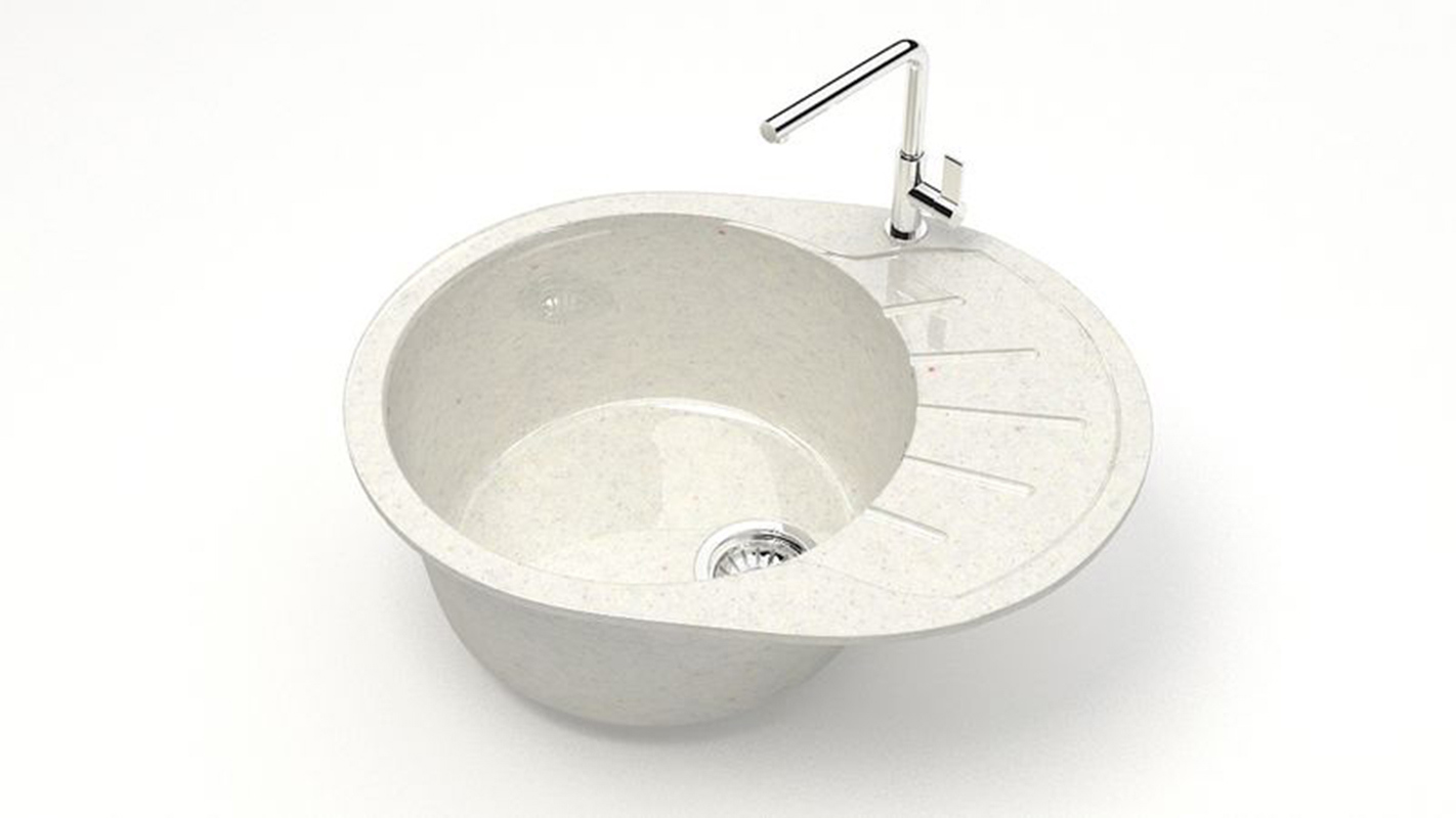 Изображение товара Врезная мойка Bergg Zett Lab B010Q007-K 44x57.50x21.50 см кварцит цвет светло-бежевый