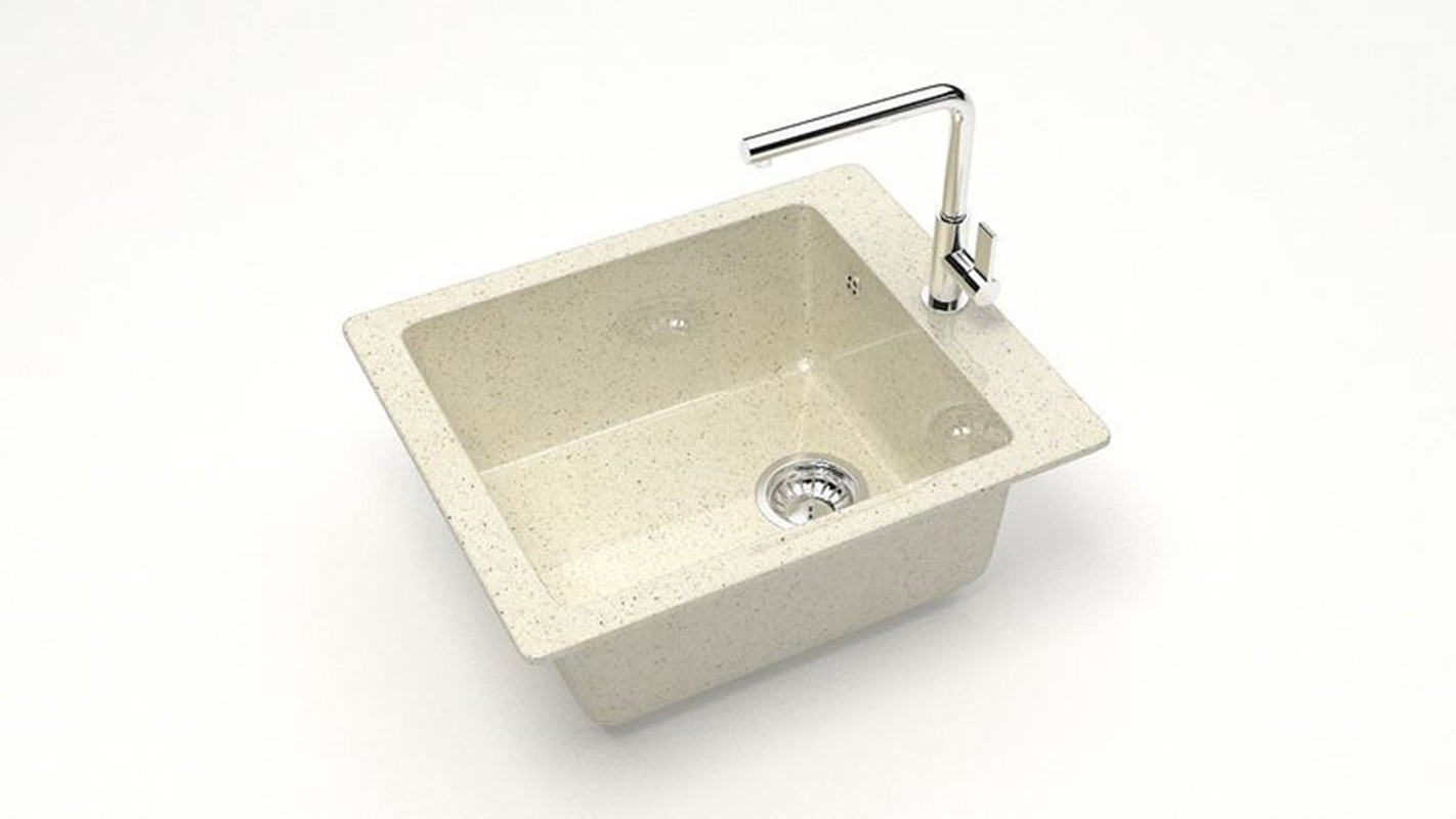 Изображение товара Врезная мойка Bergg Zett Lab B008Q002-K 50x42.50x19.50 см кварцит цвет бежевый