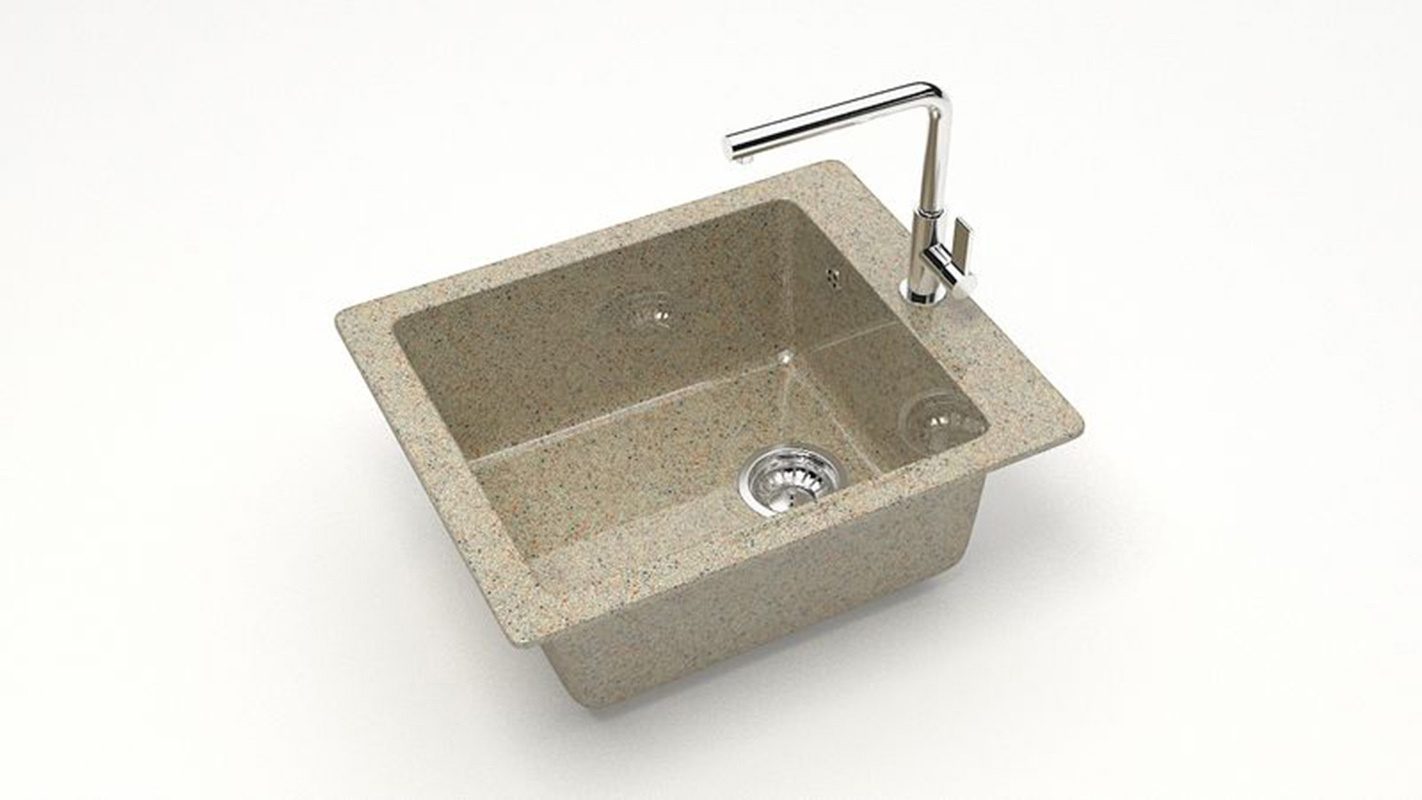Изображение товара Врезная мойка Bergg Zett Lab B008Q005-K 50x42.50x19.50 см кварцит цвет песочный