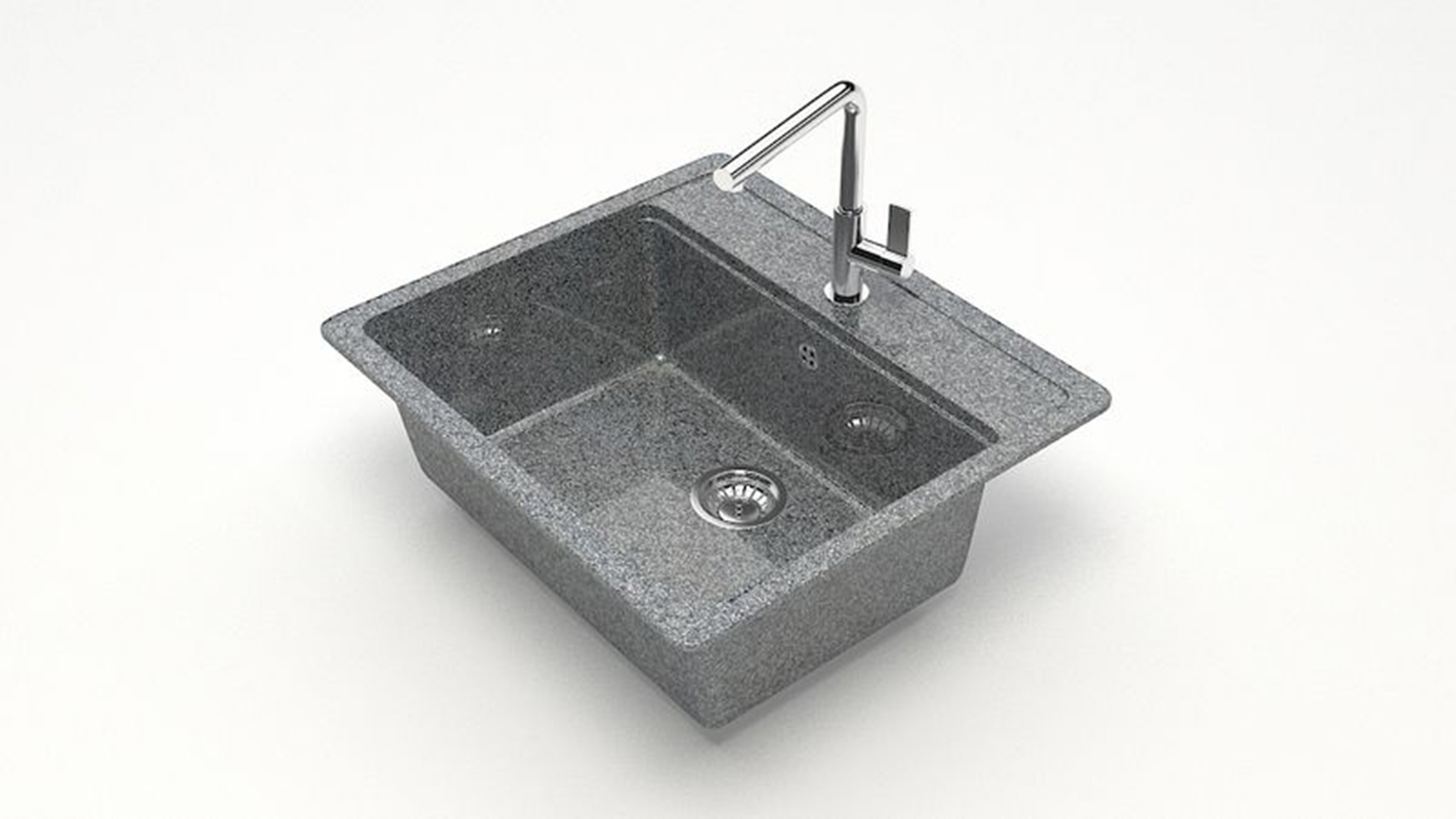 Врезная мойка Bergg Zett Lab B009Q008-K 50.50x57x20 см кварцит цвет ...