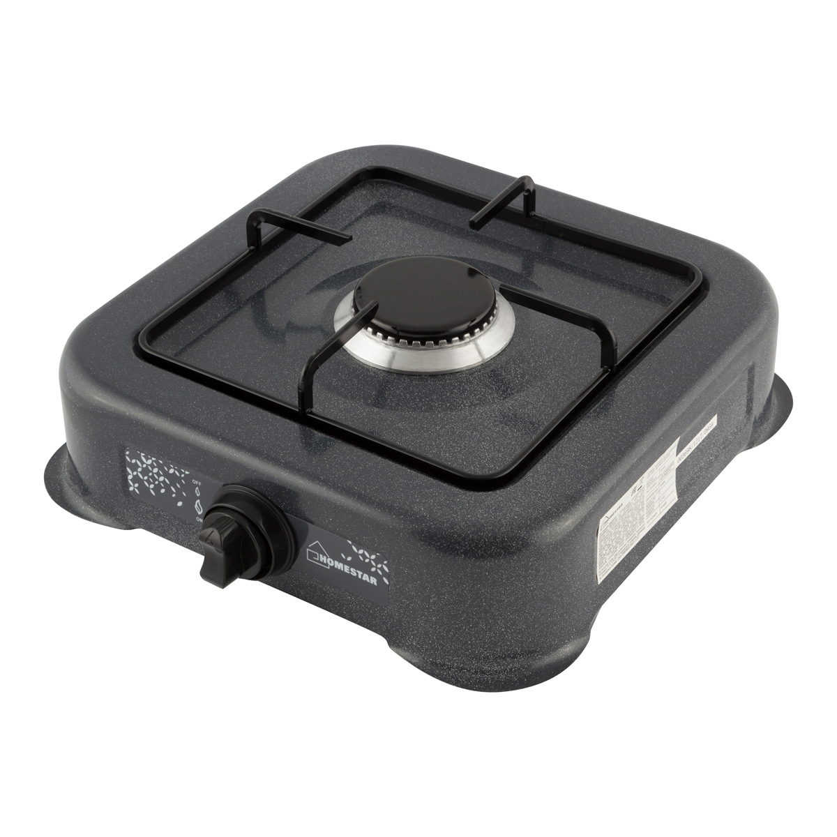 Изображение товара Газовая настольная плита Homestar 003698 1 конфорка серый компактная