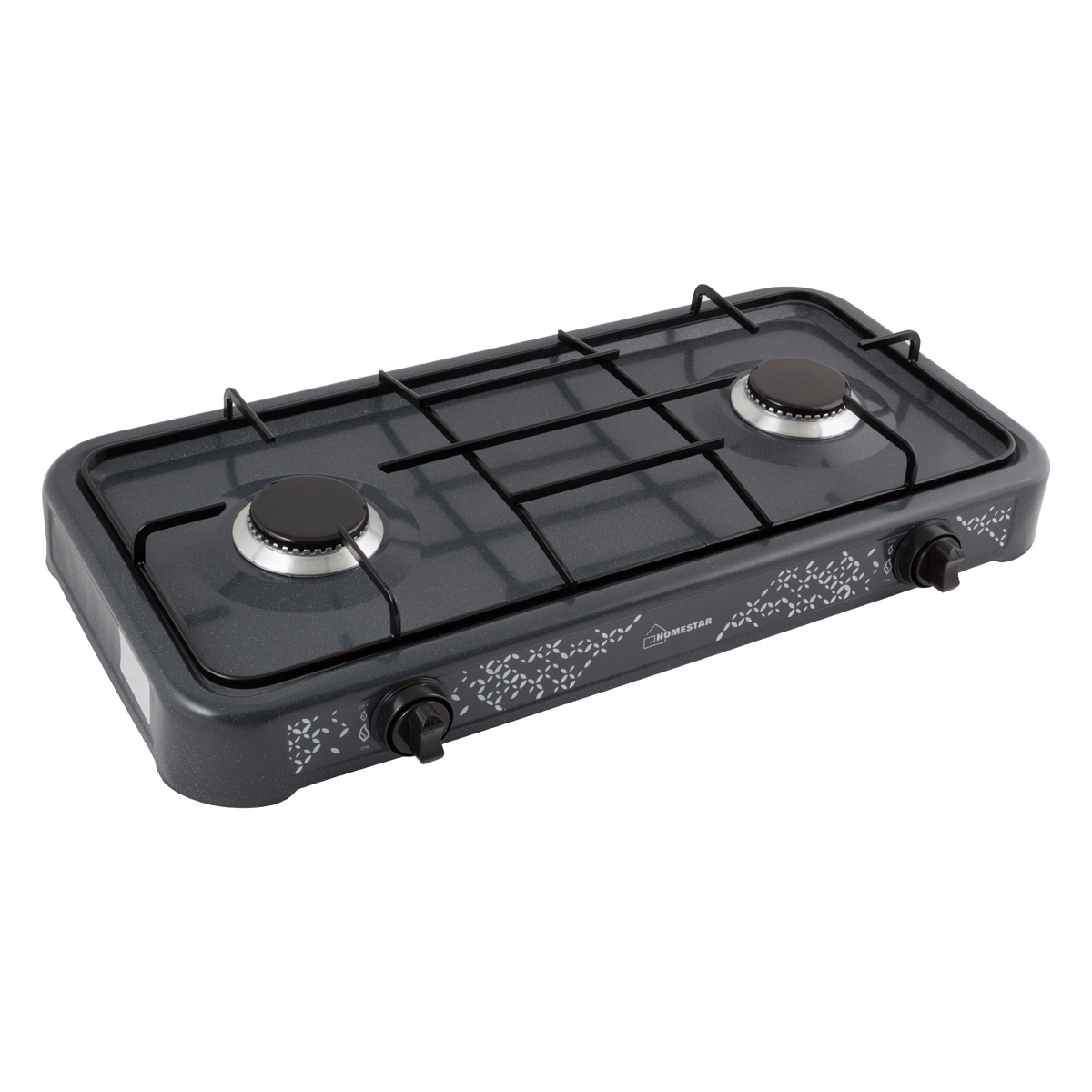 Изображение товара Газовая настольная плита Homestar 003699 2 конфорки 60 см черная