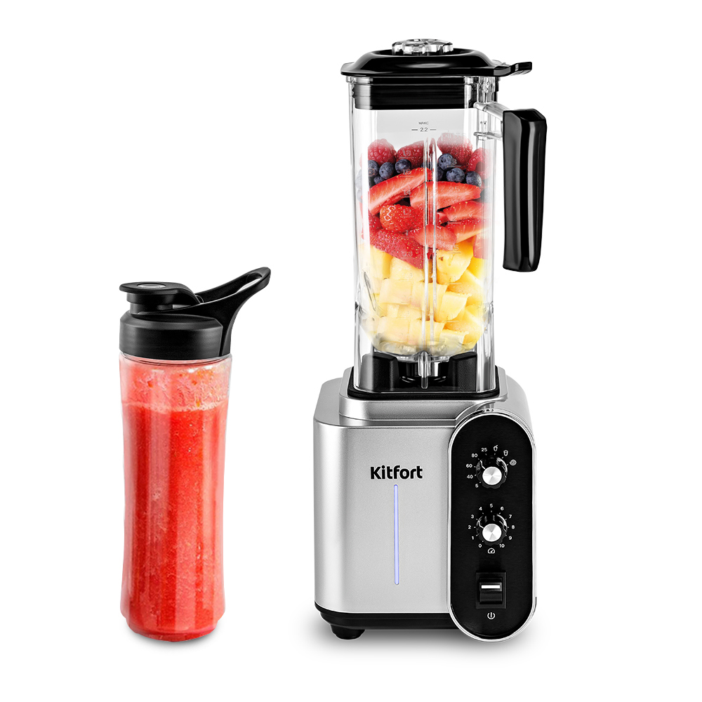 Изображение товара Блендер стационарный Kitfort КТ-3081 10 скоростей цвет сталь