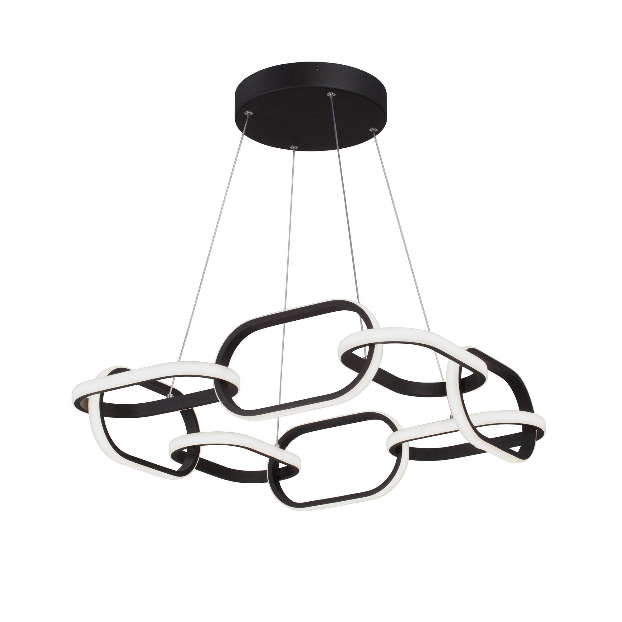 Изображение товара Люстра подвесная светодиодная VITALUCE V4695-1_8S V4695 35 м² нейтральный белый свет цвет черный