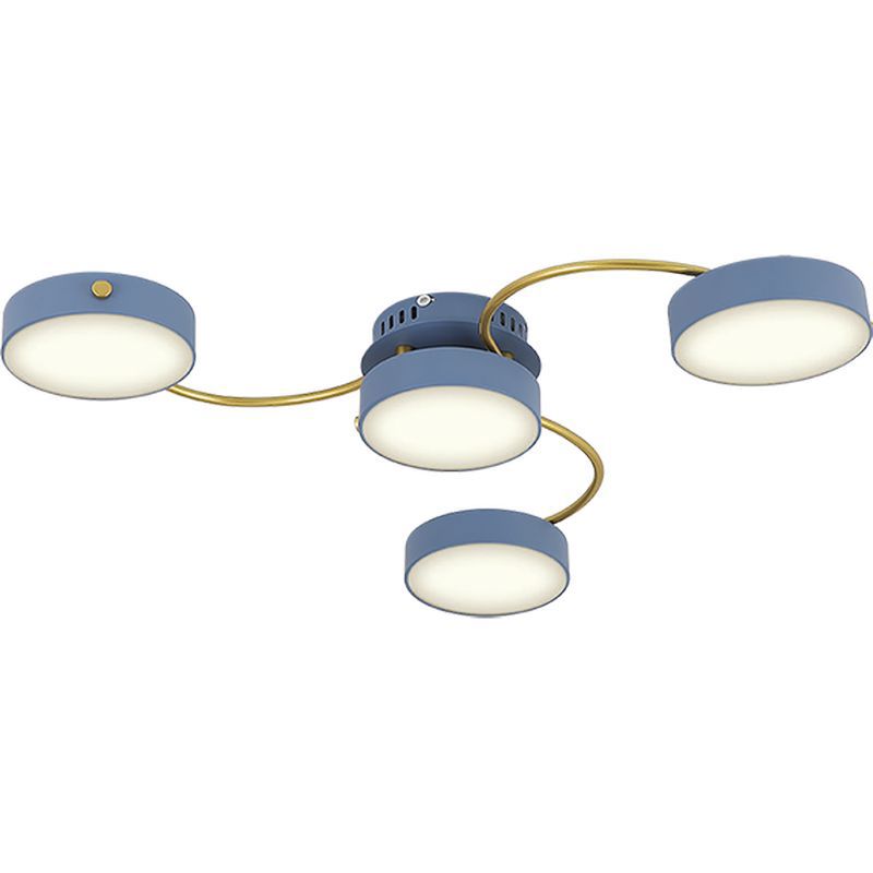 Изображение товара Люстра потолочная светодиодная RITTER 52081 8 Scandia 19 м² теплый белый свет цвет голубой