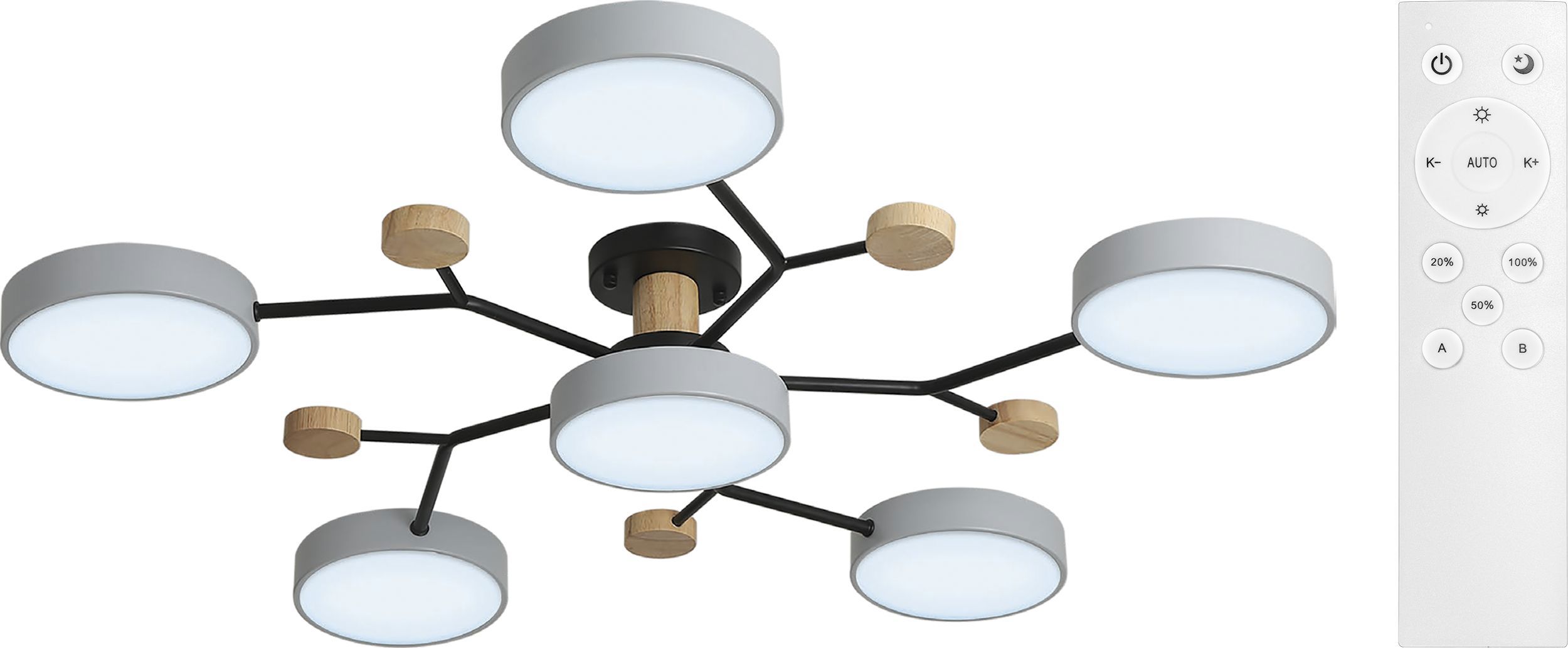 Изображение товара Люстра потолочная светодиодная RITTER 52079 5 Scandia 29 м² черный стиль скандинавский