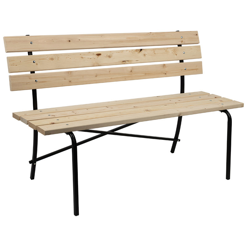 Изображение товара Садовая скамья Laksi 89 см деревянная бежевый для дачи и сада