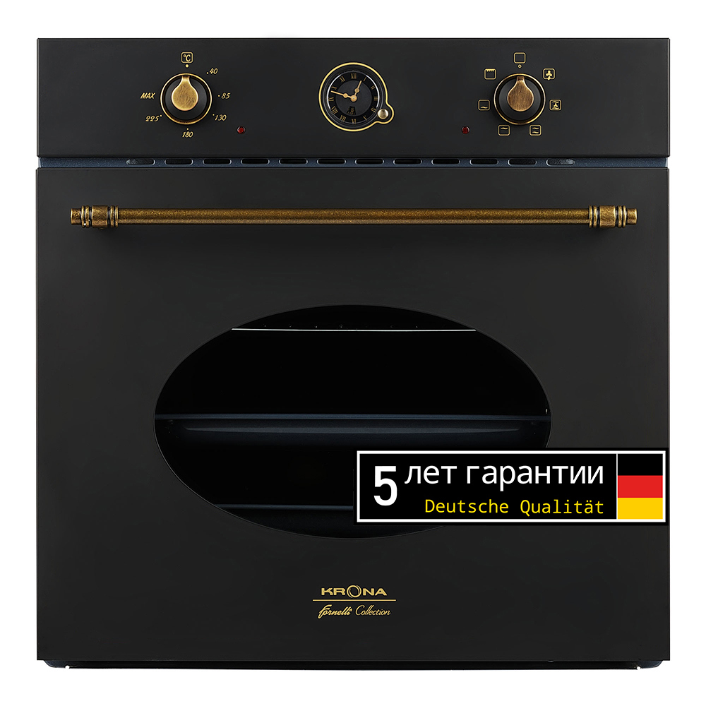 Изображение товара Электрический духовой шкаф Krona Merletto 59.7x59.6x55 см цвет антрацит