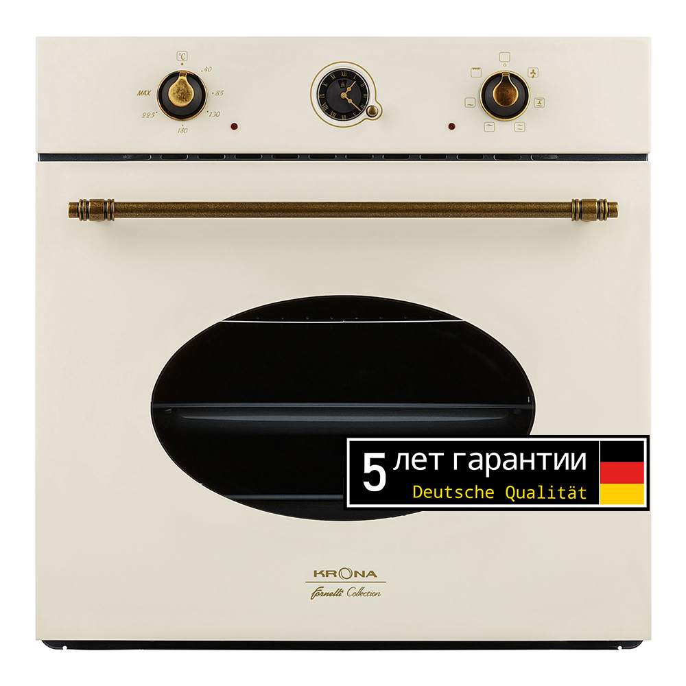 Изображение товара Электрический духовой шкаф Krona Merletto 59.7x59.6x55 см цвет слоновая кость