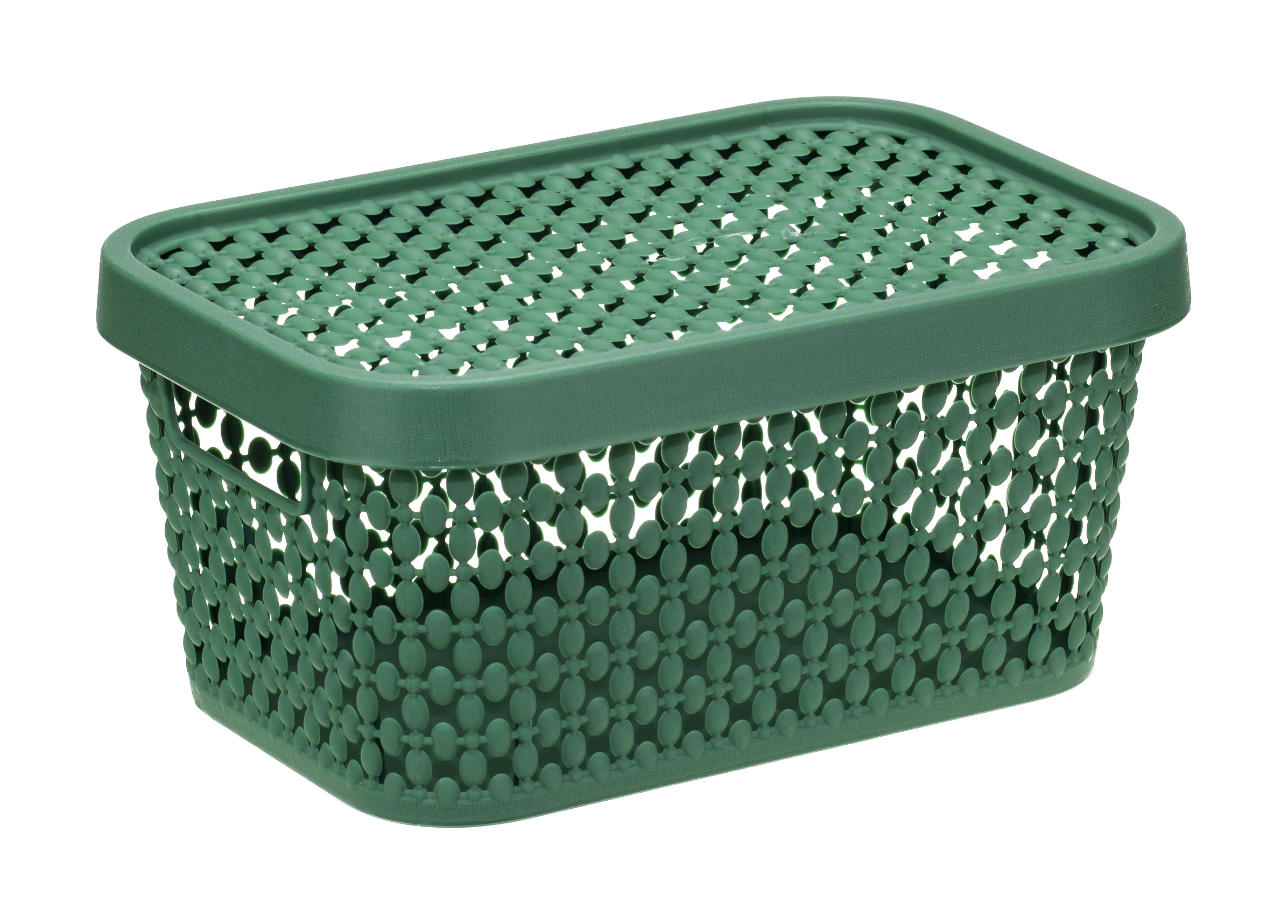 Изображение товара Коробка с крышкой Пирула 19x13x9 см 1.5 л прямоугольная цвет зеленый