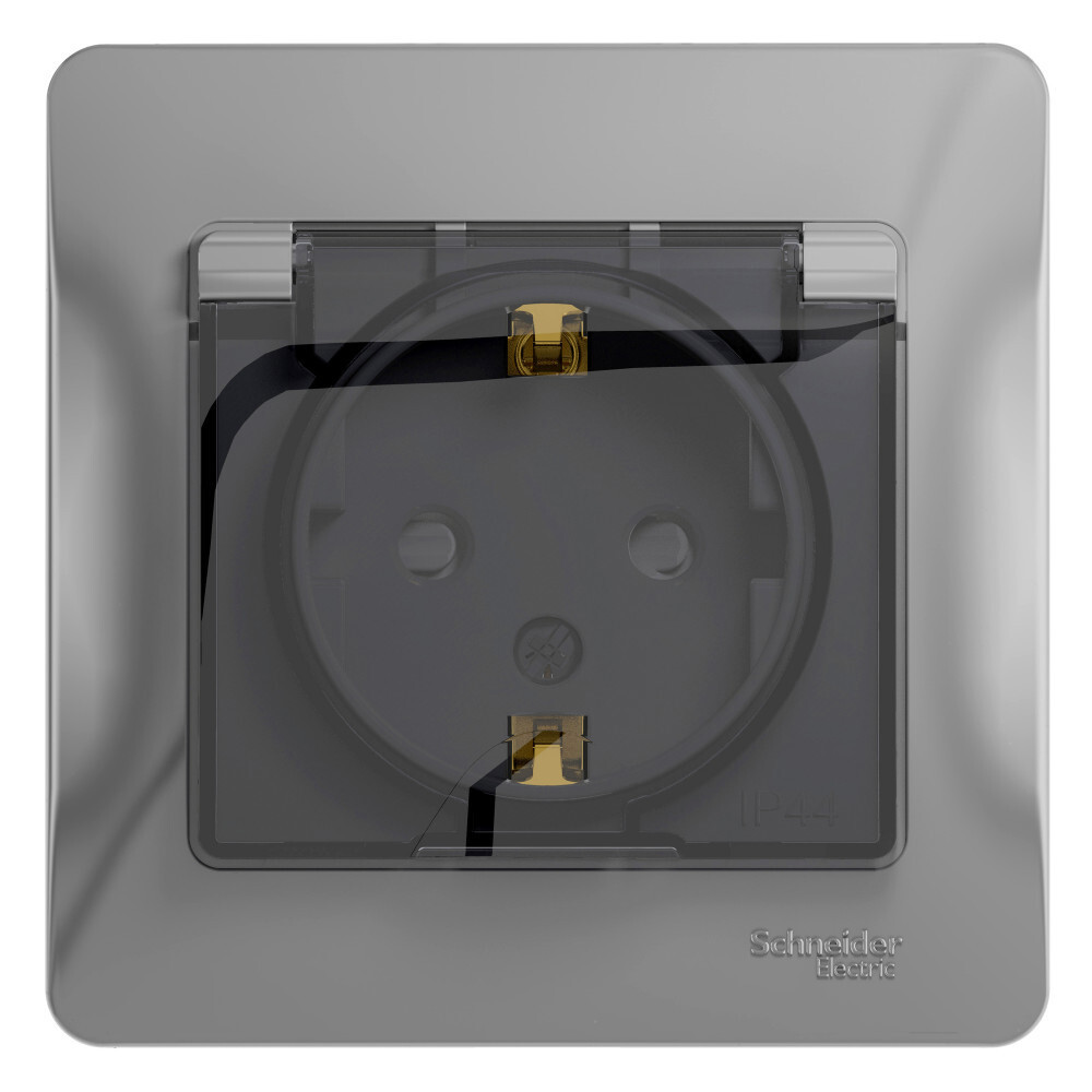 Розетка встраиваемая влагозащищенная Systeme Electric Glossa с ...