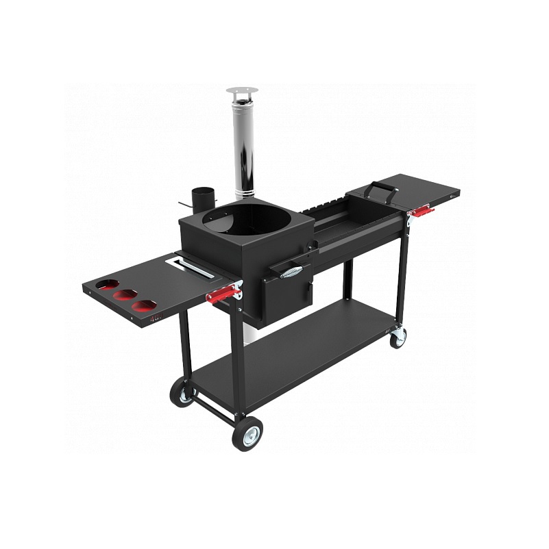 Изображение товара Мангал Grillver Искандер 68.50x211.50x247 см с термостойким покрытием Изображение товара Мангал Grillver Искандер 68.50x211.50x247 см с термостойким покрытием